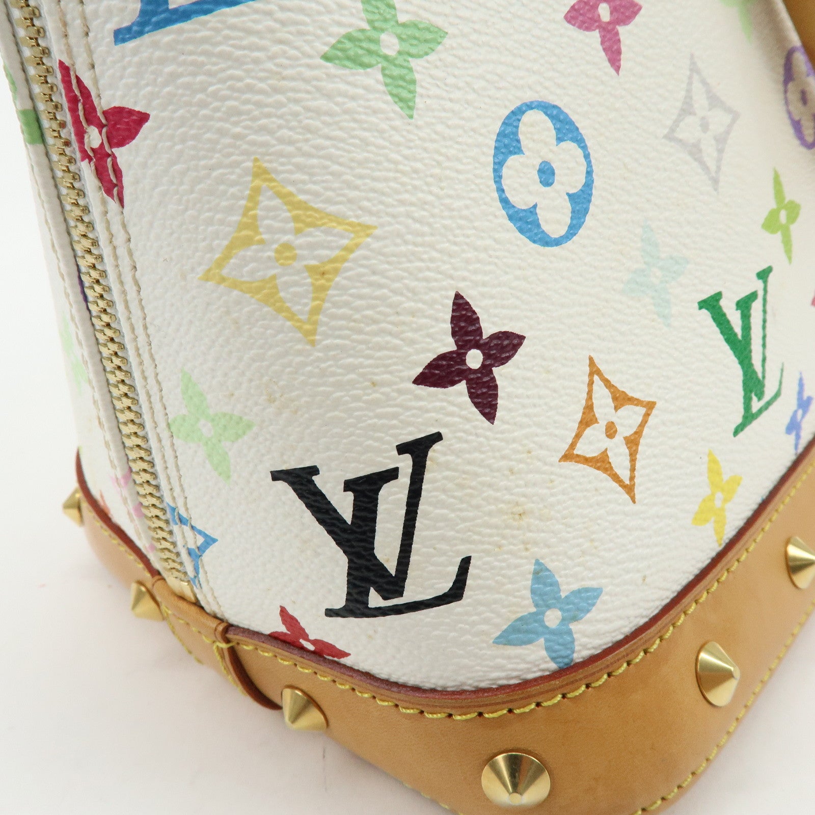 Louis Vuitton Monogram Multicolor Alma PM Hand Bag Blanc M92647