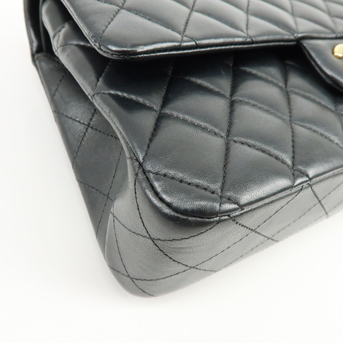 CHANEL Matelasse 25 Lamb Skin Double Flap Chain Shoulder Bag A01112