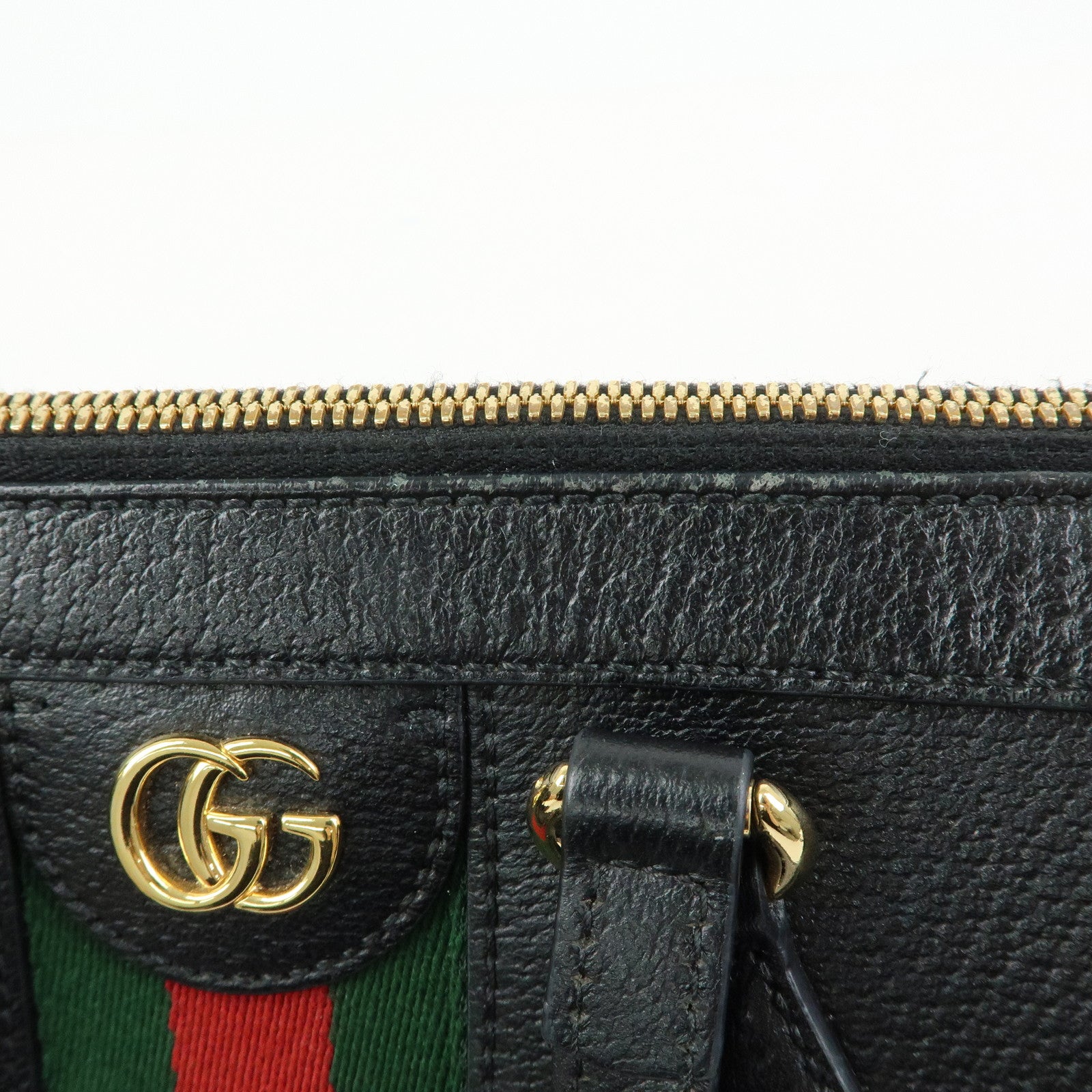 GUCCI Ophidia Sherry Leather 2Way Bag Shoulder Bag Hand Bag Black