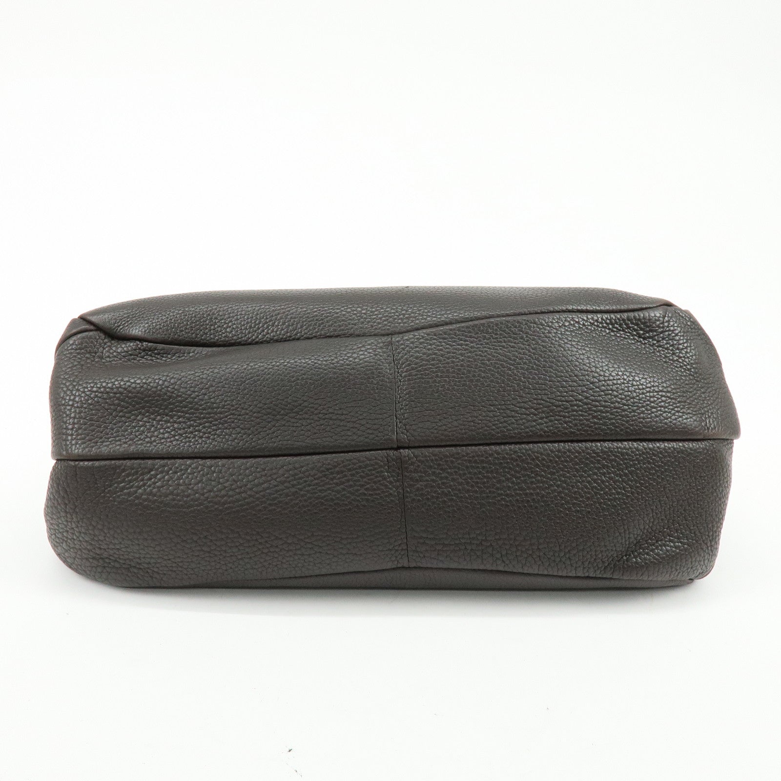 BOTTEGA VENETA Intrecciato Campana Large Leather Shoulder Bag Brown