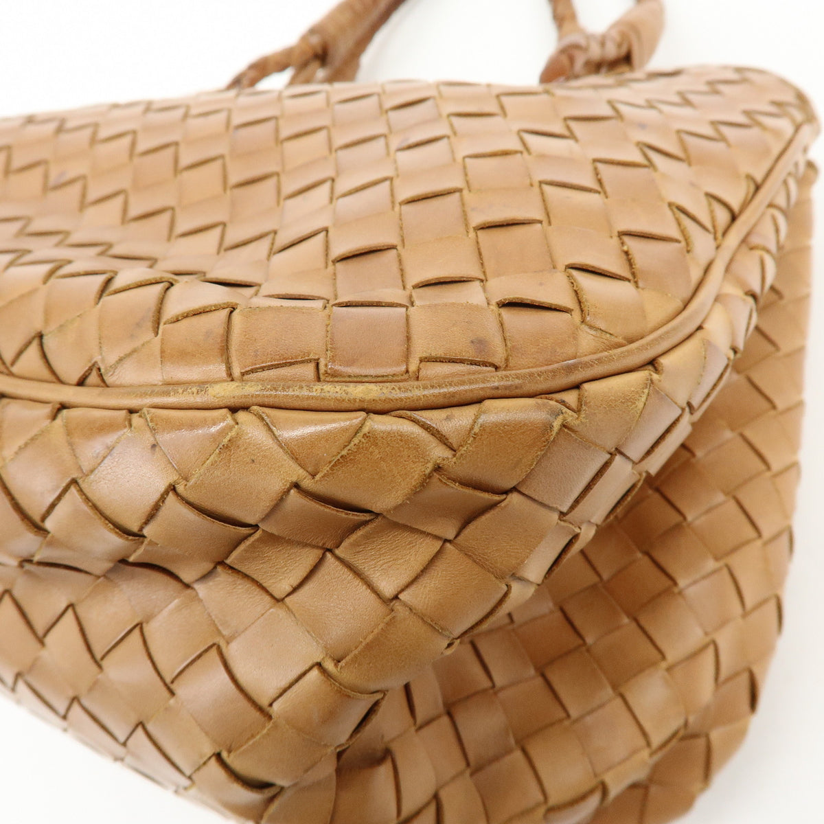 BOTTEGA VENETA Intrecciato Leather Tote Bag Brown 10691006161NAT