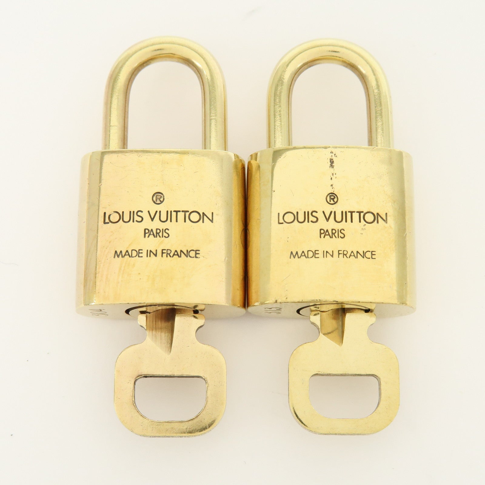 Louis Vuitton Lot of 10 Lock & Key Cadena Key Lock Gold