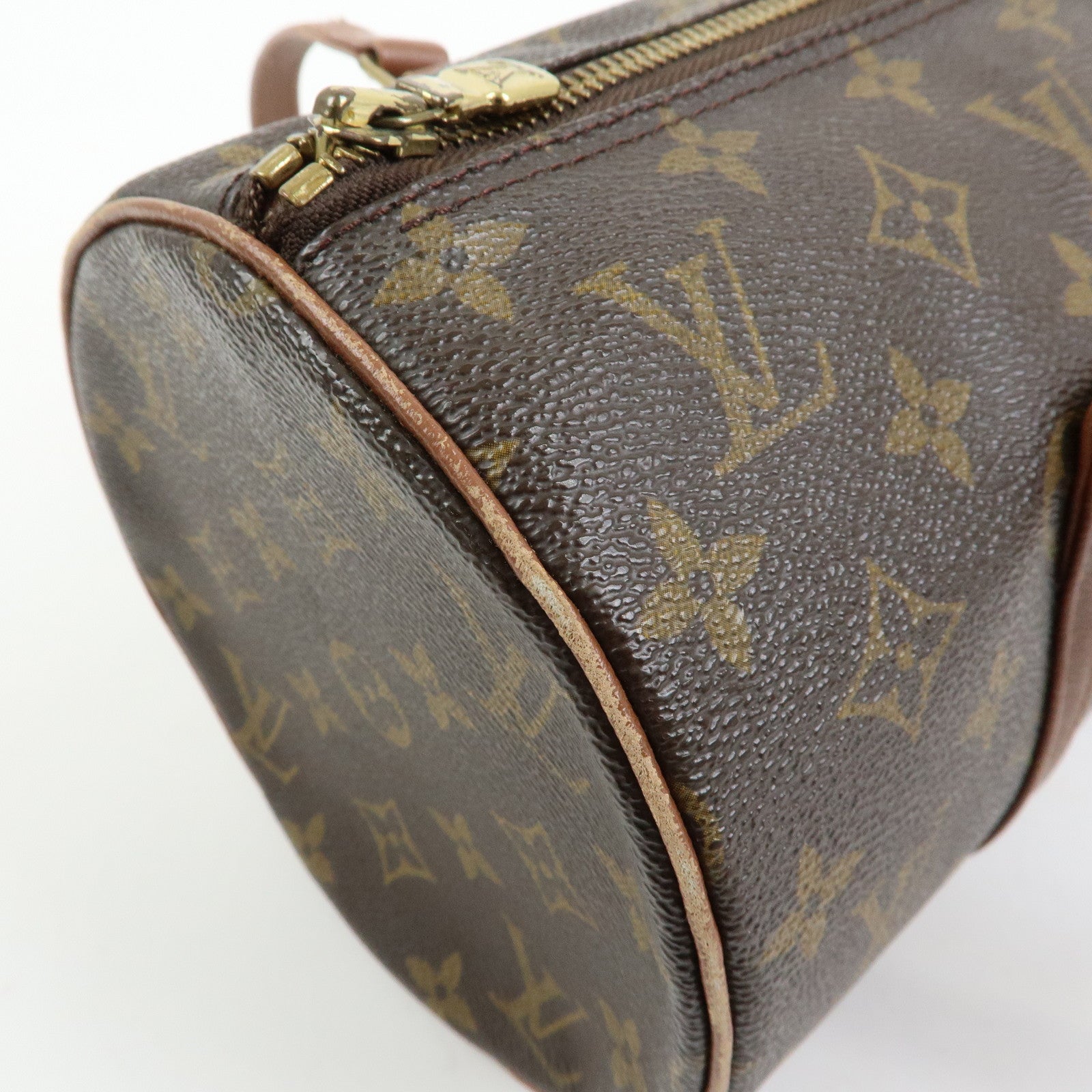 Louis Vuitton Monogram Papillon 30 Hand Bag Brown M51385