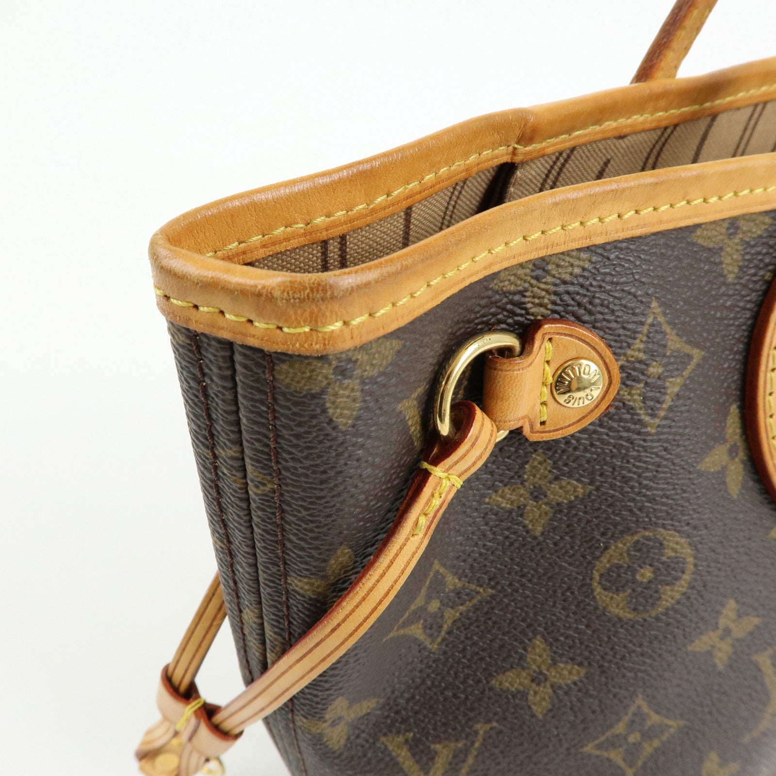 Louis Vuitton Monogram Neverfull PM Tote Bag Hand Bag Brown M40155