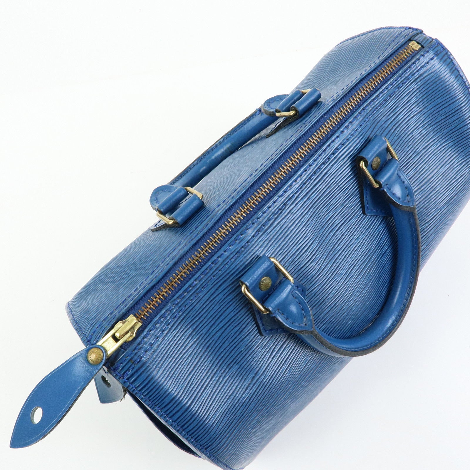 Louis Vuitton Epi Speedy 25 Hand Bag Boston Bag Toledo Blue M43015