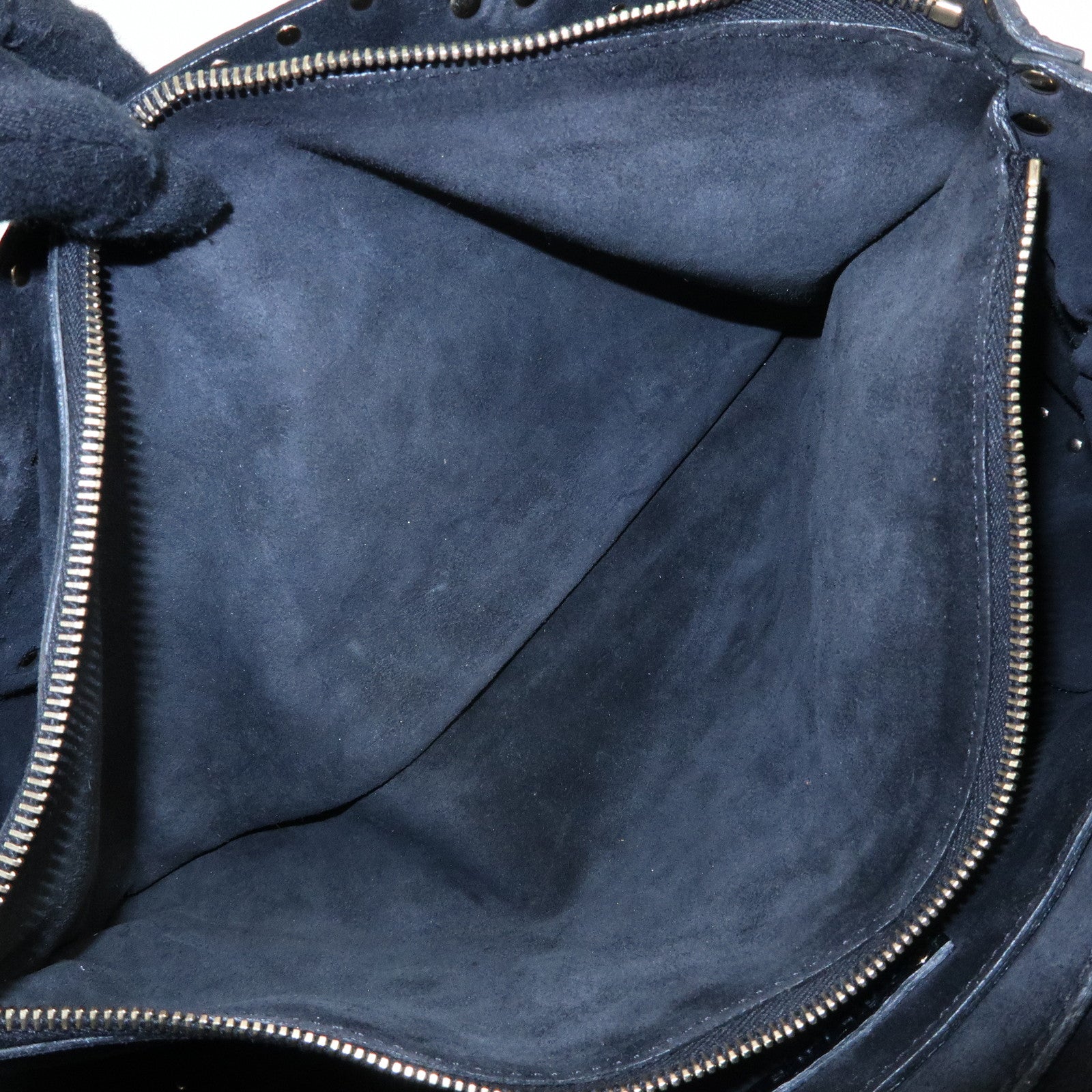 CELINE Boogie Bag Leather Hand Bag Tote Bag Studs Black