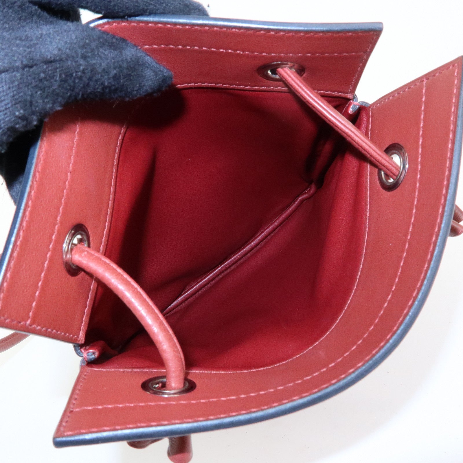 HERMES Sac Aline Mini Veau Swift Shoulder Bag C Stamped Rouge H