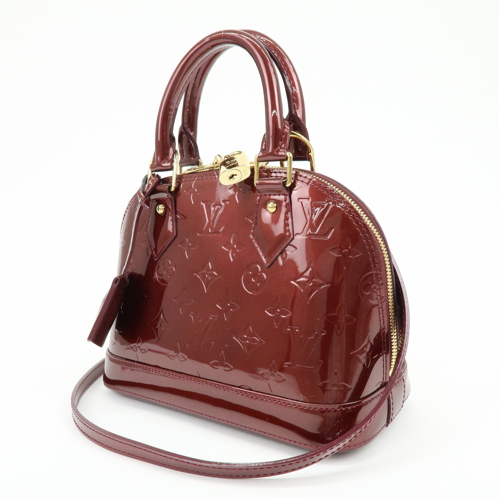 Louis Vuitton Monogram Vernis Alma BB 2Way Bag Rouge Forvist M91676