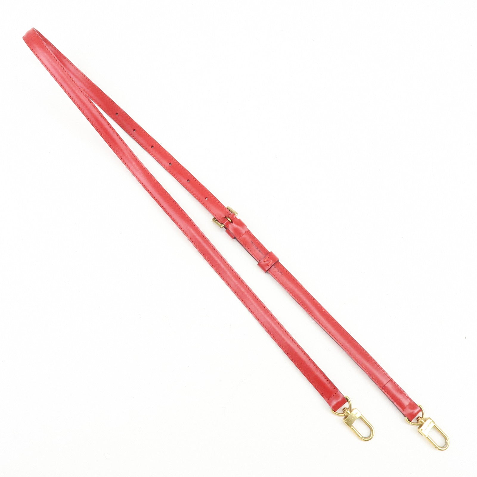 Louis Vuitton Adjustable Leather Shoulder Strap For Epi Bags Red
