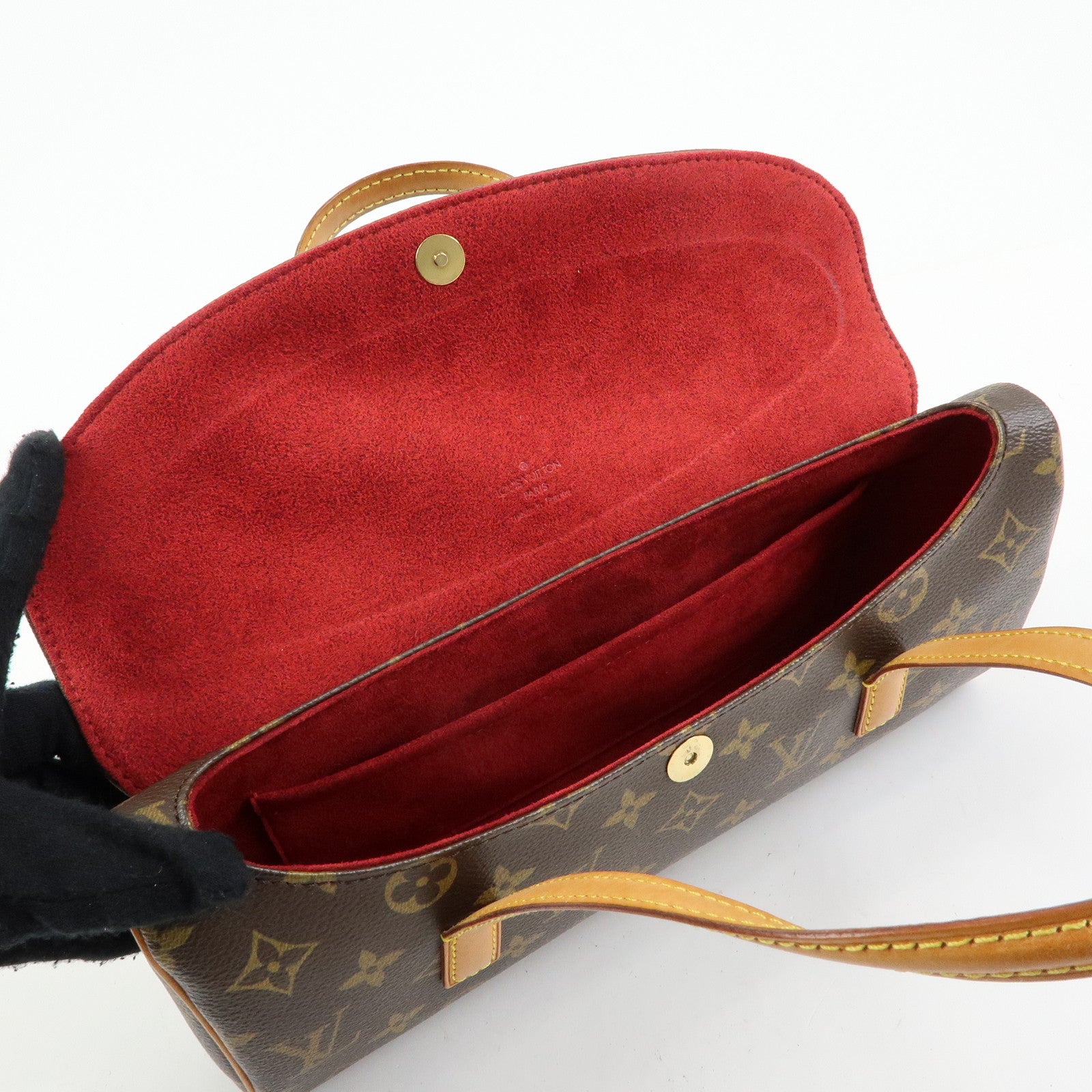 Louis Vuitton Monogram Sonatine Hand Bag Brown M51902