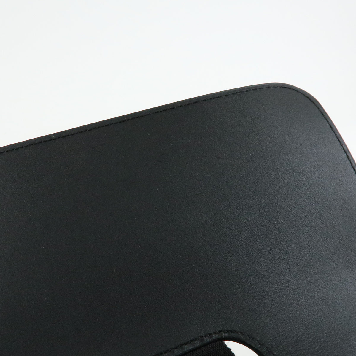 HERMES Valparaiso PM Toile Chevron Tote Bag Hand Bag Black