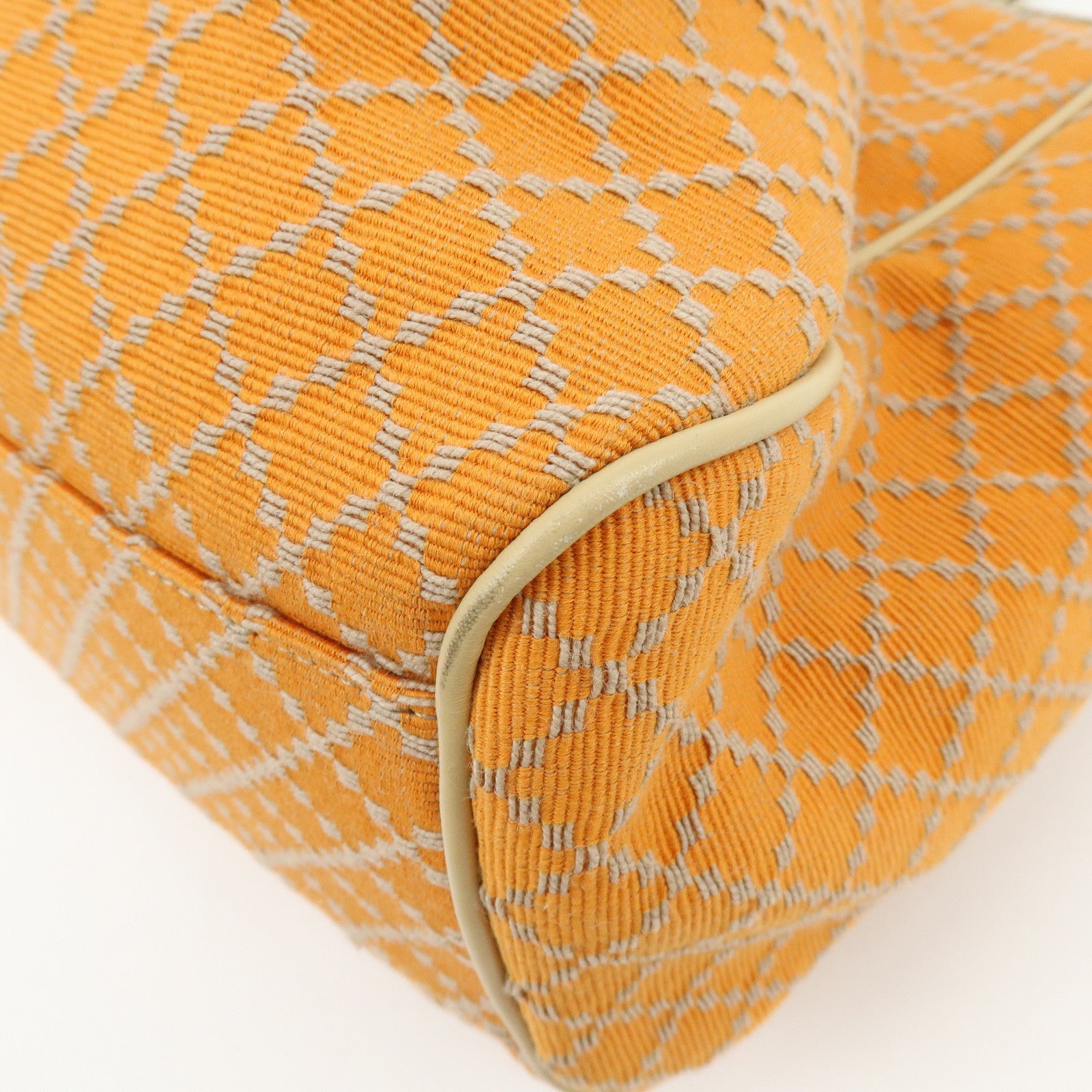 GUCCI Sukey Interlocking G Diamante Canvas Leather Hand Bag 211944