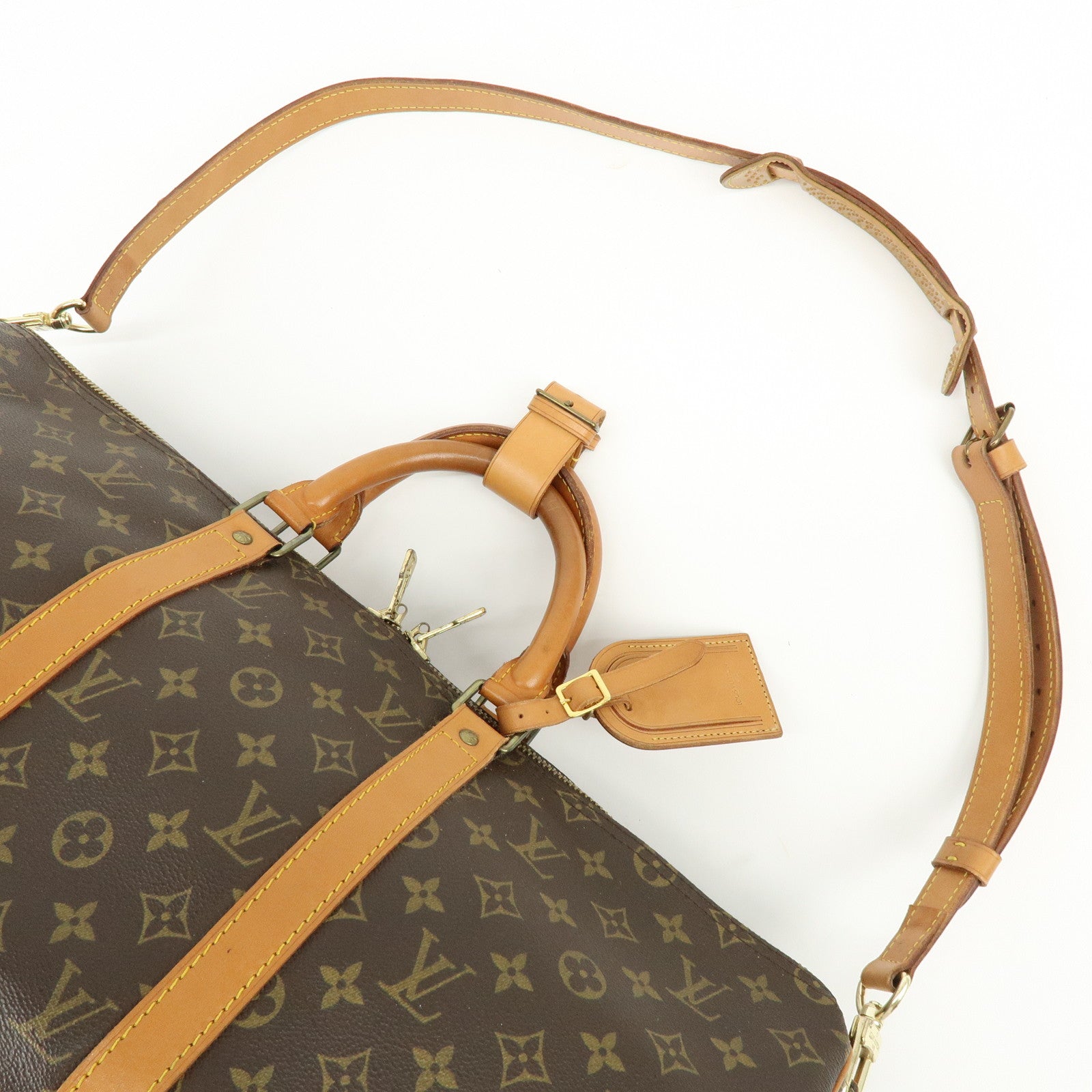 Louis Vuitton Keep All Bandouliere 50 Boston Bag Brown M41416