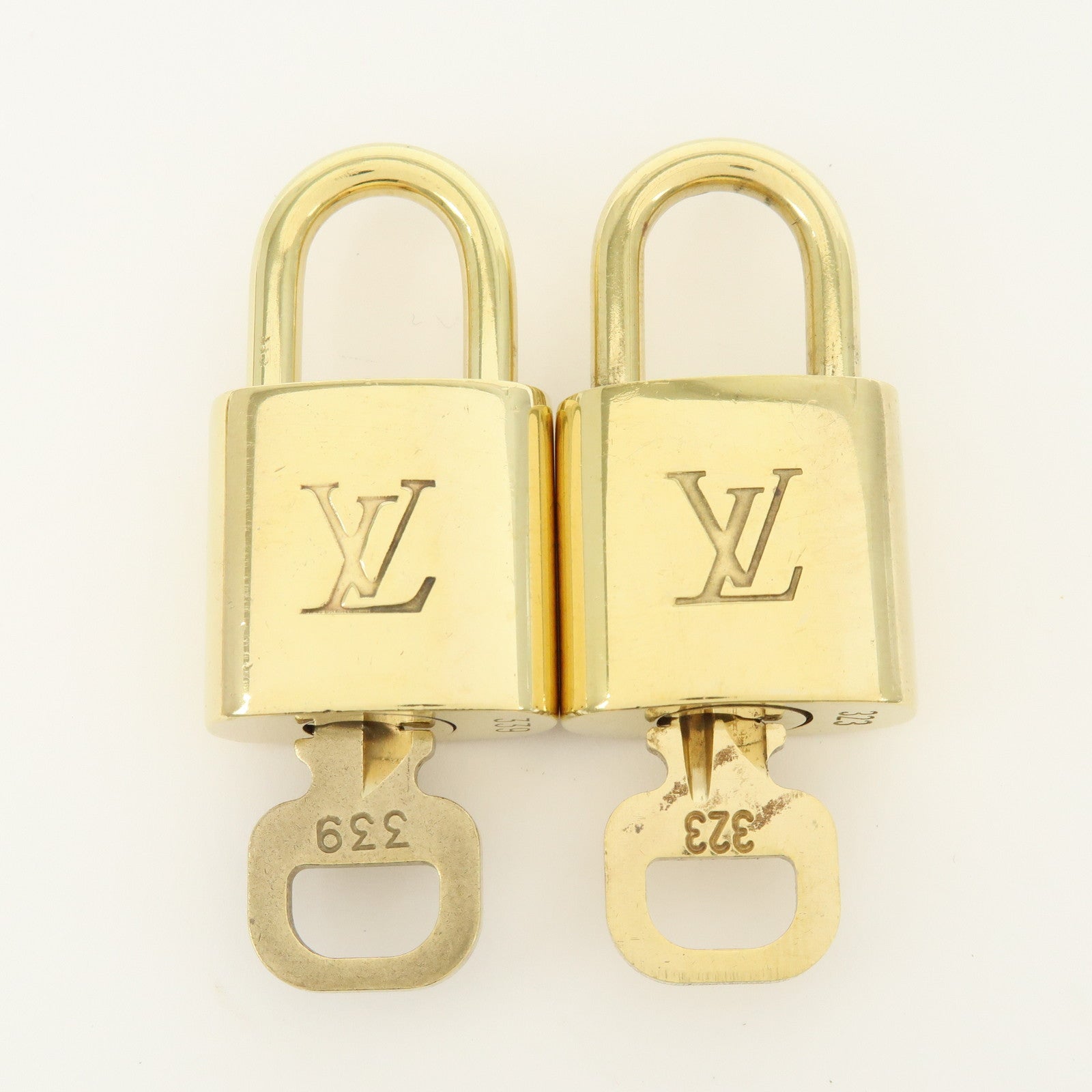Louis Vuitton Lot of 10 Lock & Key Cadena Key Lock Gold