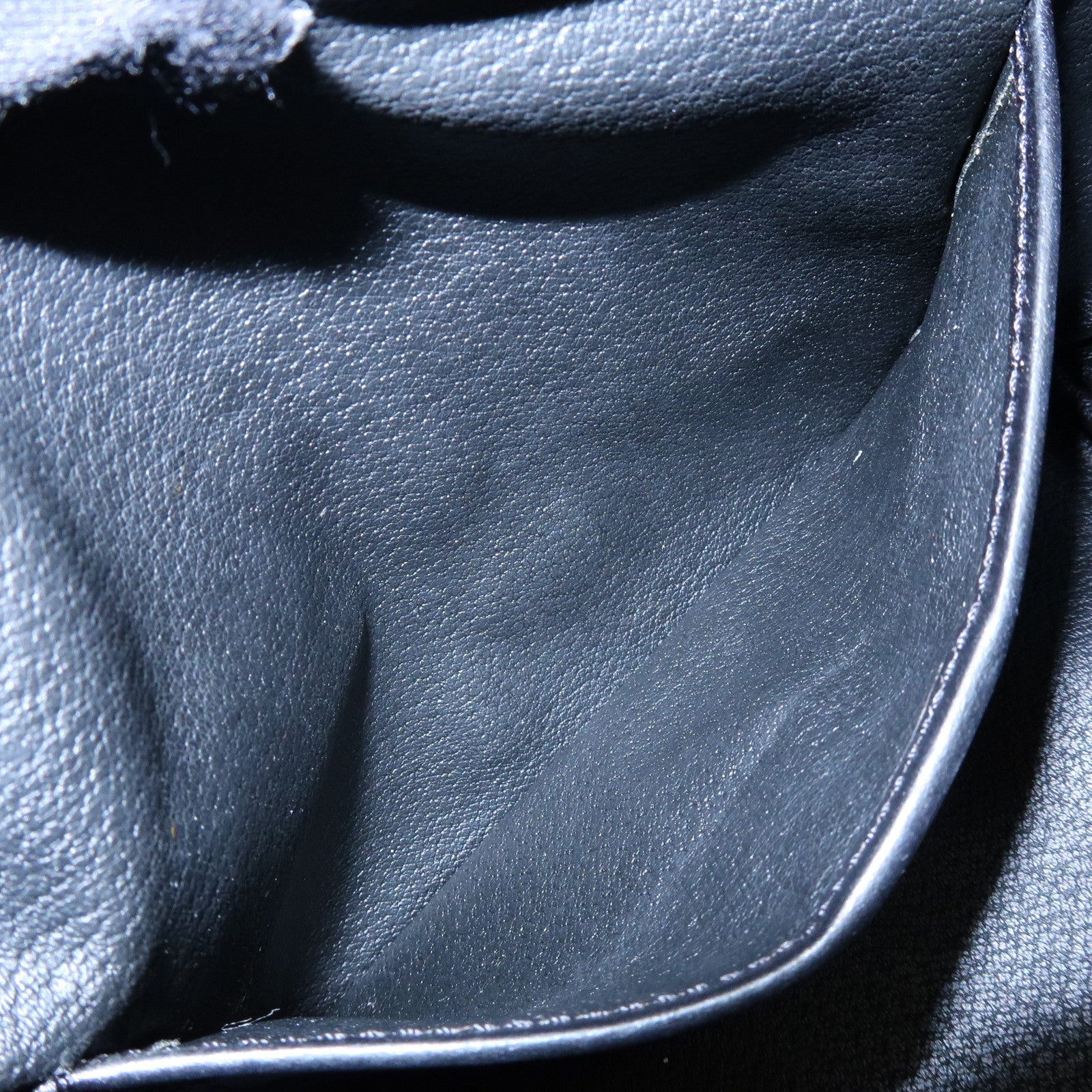 CELINE Macadam PVC Leather Hand Bag Pouch Black Brown