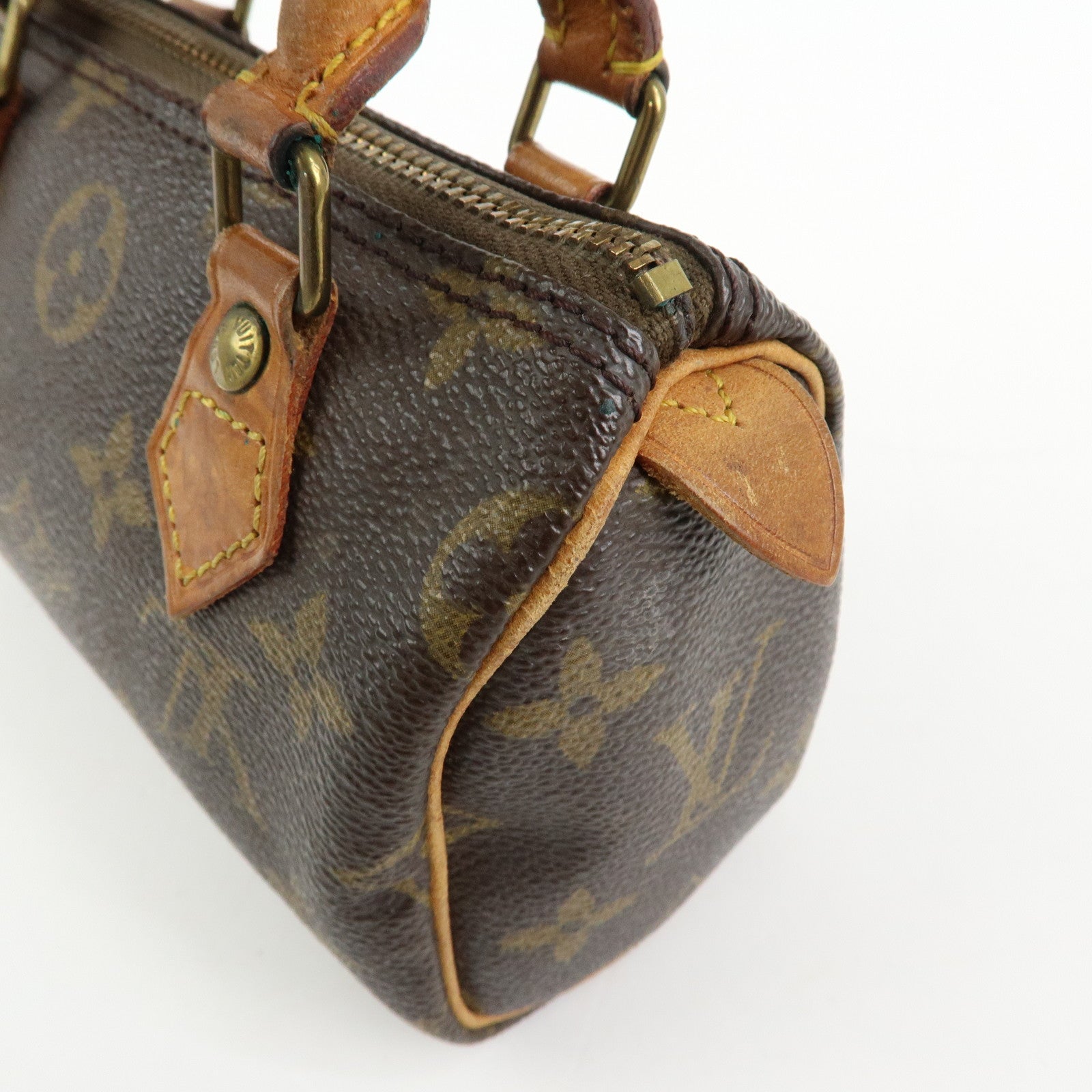 Louis Vuitton Monogram Canvas Mini Speedy Hand Bag & Strap M41534