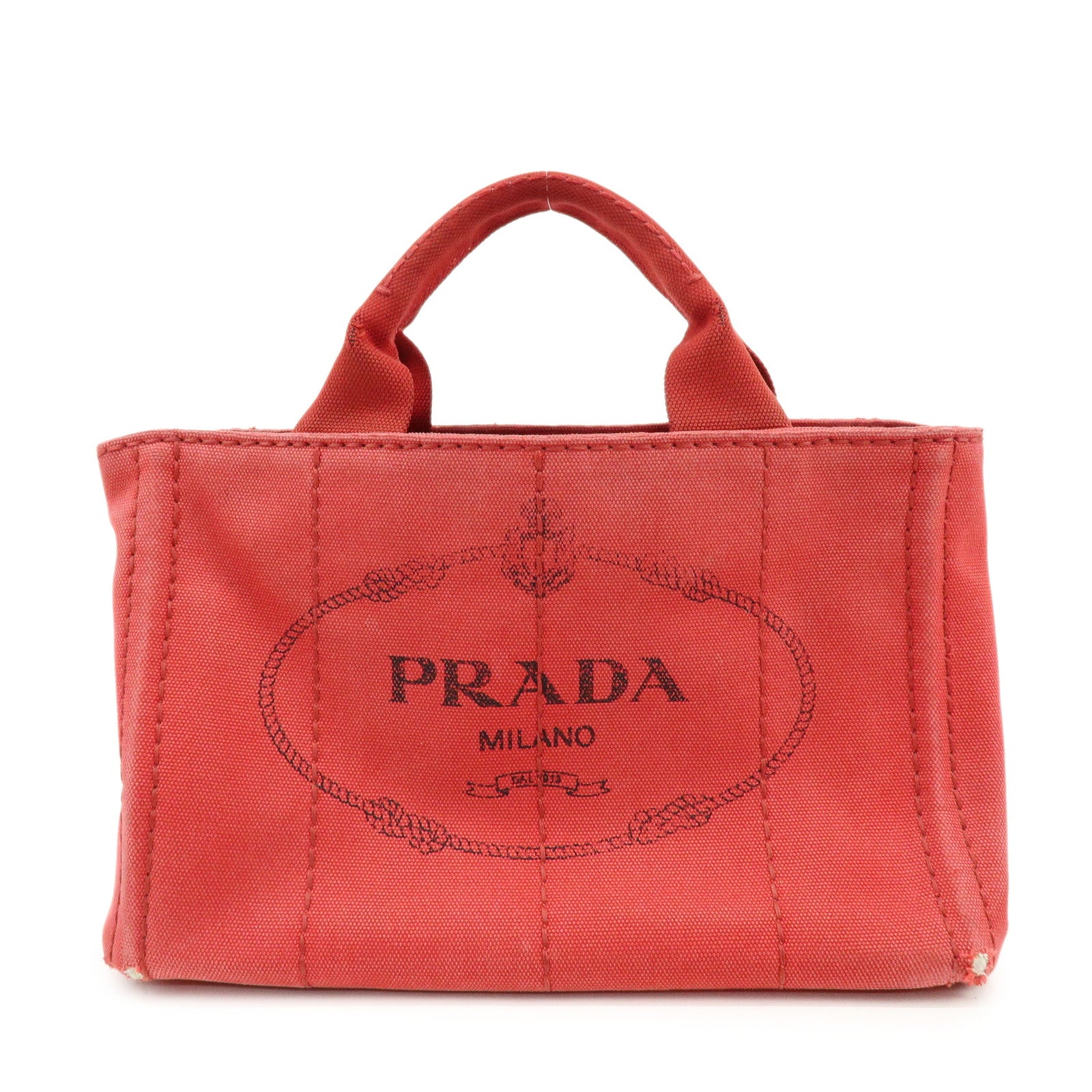 PRADA Triangle Logo Canapa Mini Canvas 2Way Hand Shoulder Bag B2439G