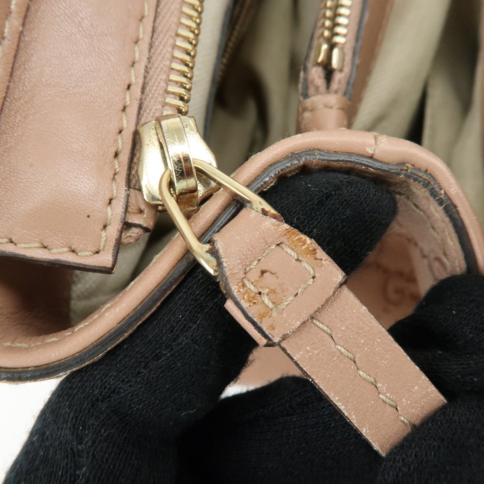 GUCCI Guccissima Leather Mayfair Tote Shoulder Bag Pink