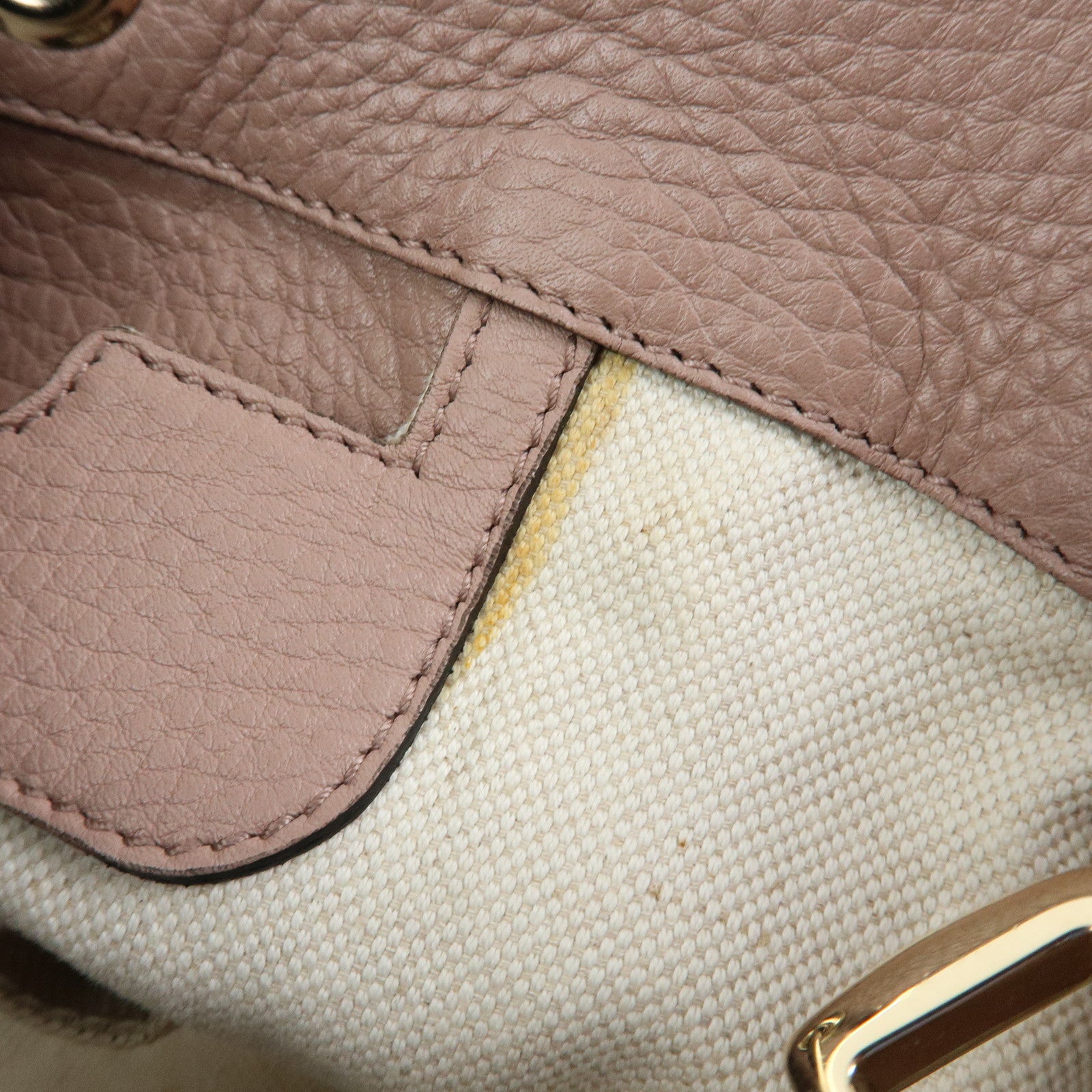 GUCCI Bamboo Shopper Medium 2Way Bag Shoulder Bag Pink Beige 323660