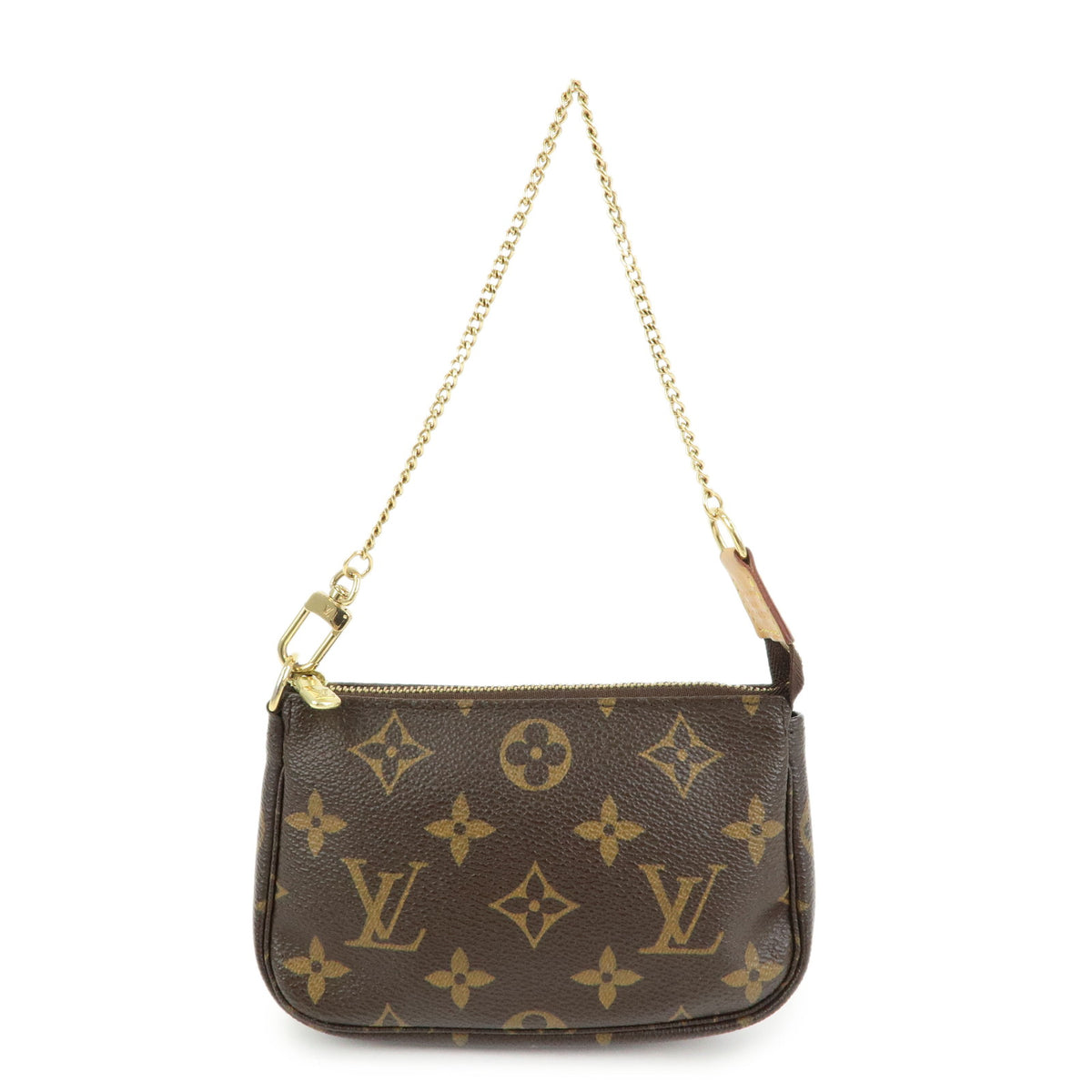 Louis Vuitton Monogram Mini Pochette Accessoires Hand Bag Brown M58009