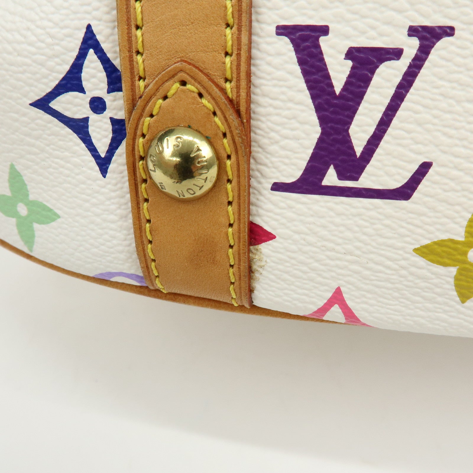 Louis Vuitton Monogram Multicolor Teda PM Hand Bag Blanc M92348