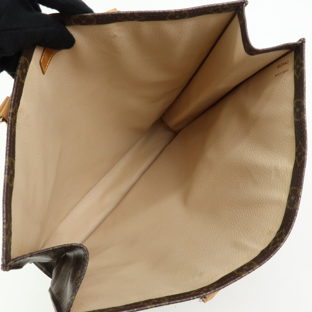 Louis Vuitton Monogram Sac Plat Tote Bag Hand Bag Brown M51140