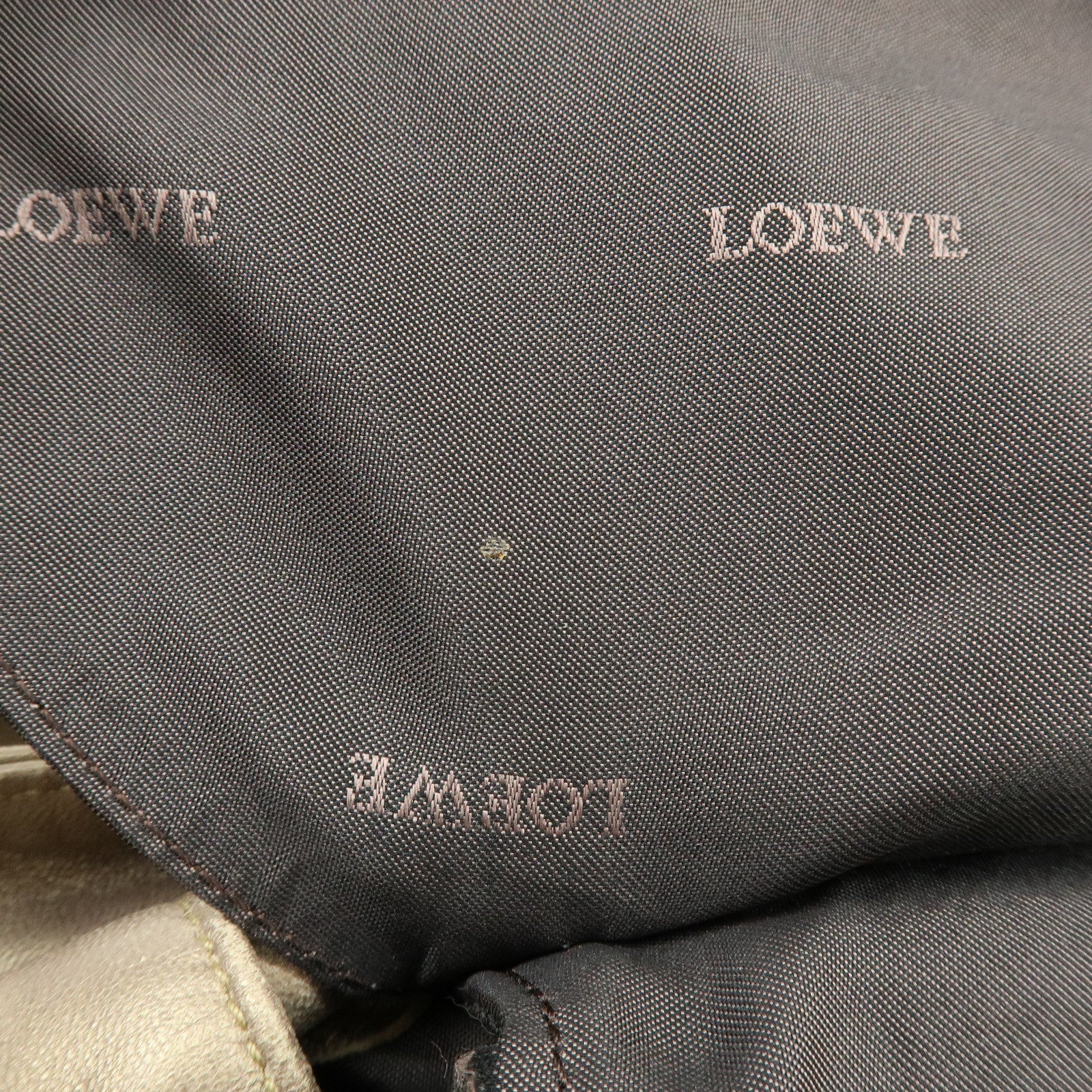 LOEWE Anagram Nappa Aire Leather Hand Bag Tote Bag Gold