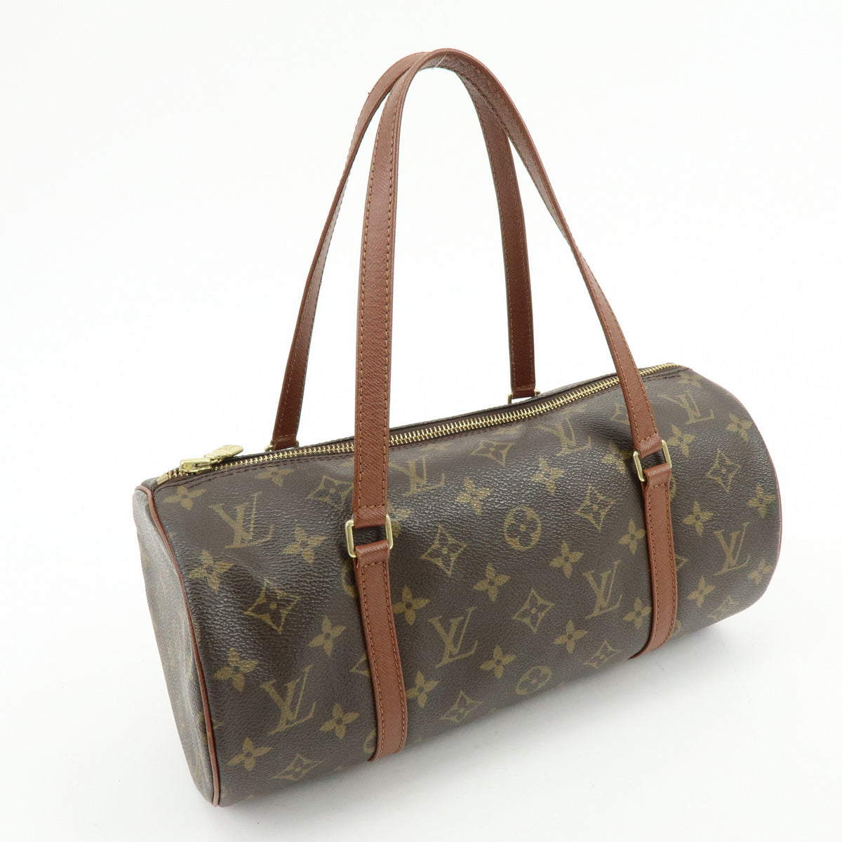 Louis Vuitton Monogram Papillon 30 Hand Bag Brown M51365