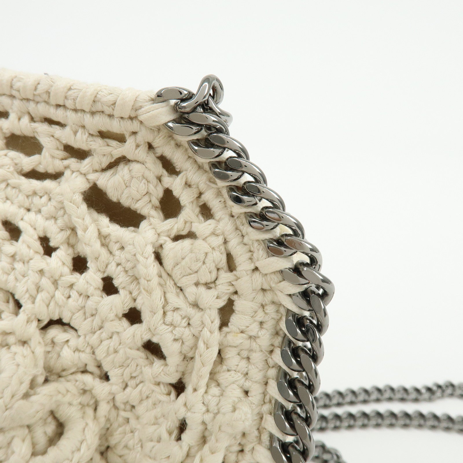 STELLA MCCARTNEY Falabella Canvas Crochet 2Way Hand Bag 391698