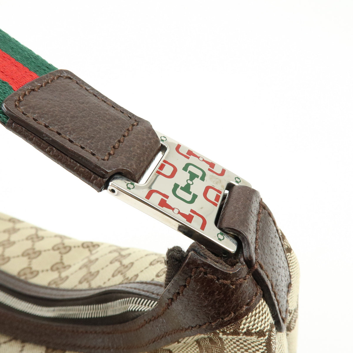 GUCCI Sherry GG Canvas Leather Shoulder Bag Hand Bag Beige Brown 146243