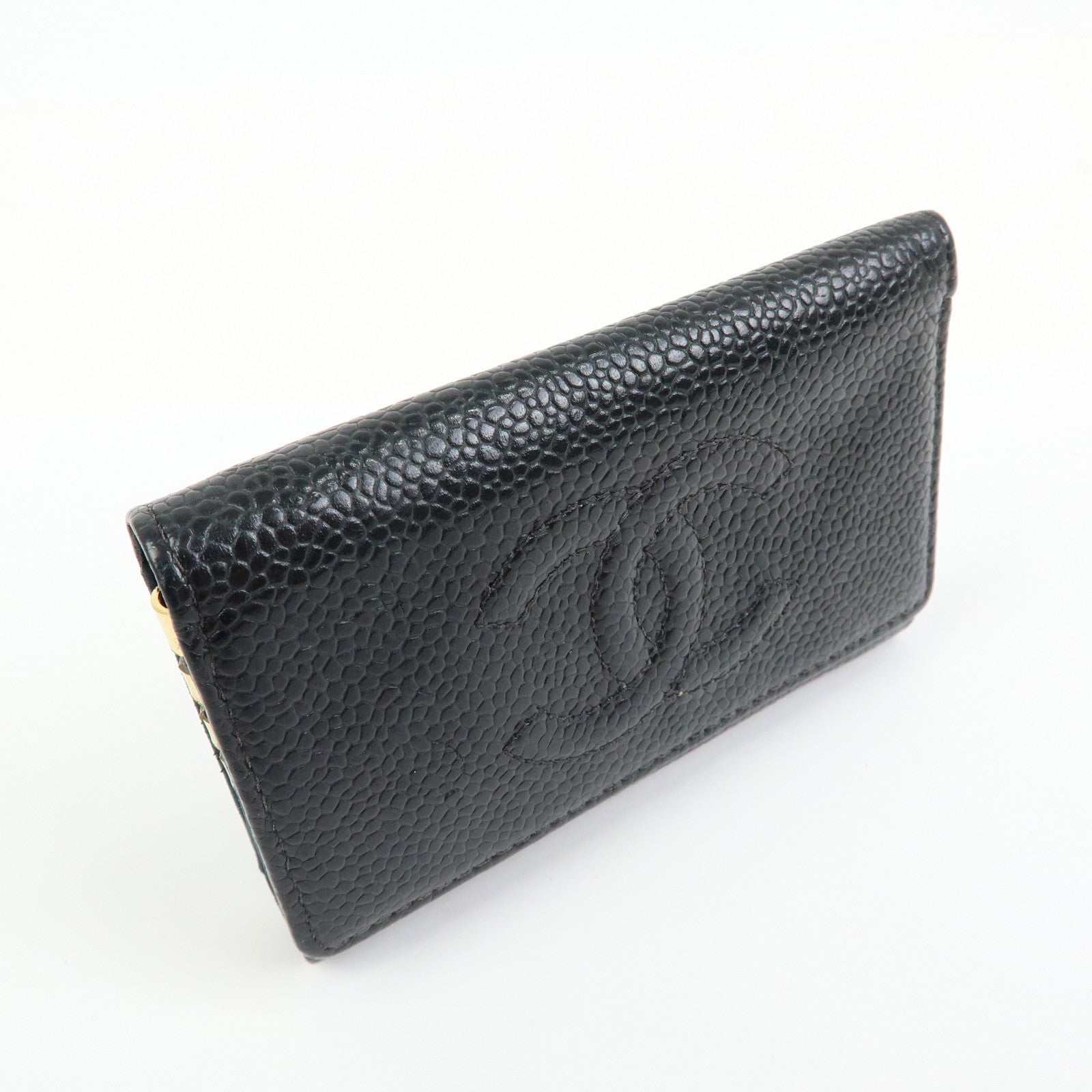 CHANEL COCO Mark Cavierskin Key Case Key Holder Black