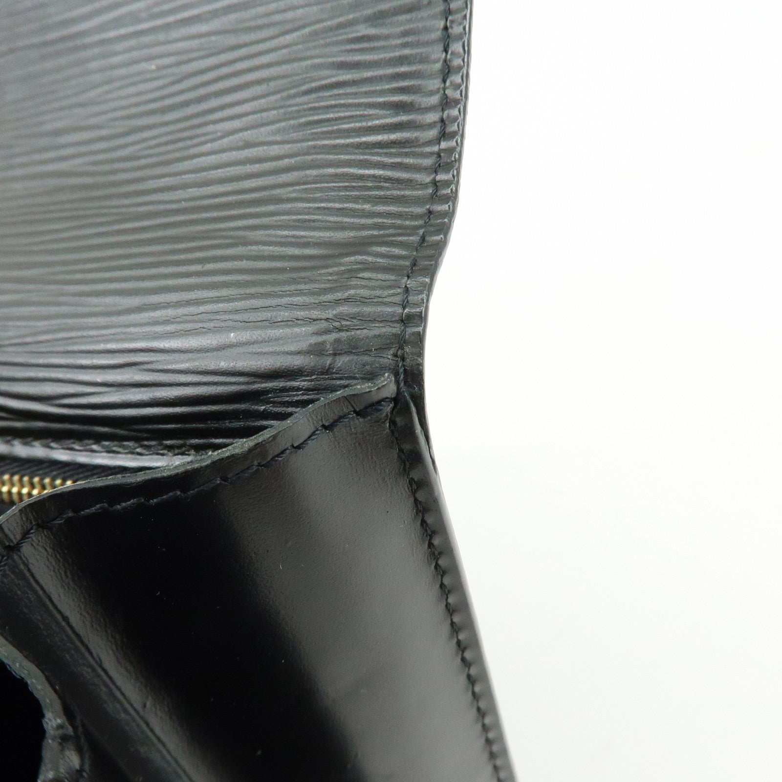 Louis Vuitton Epi Sellier Dragonne Leather Clutch Bag Noir Black M52612