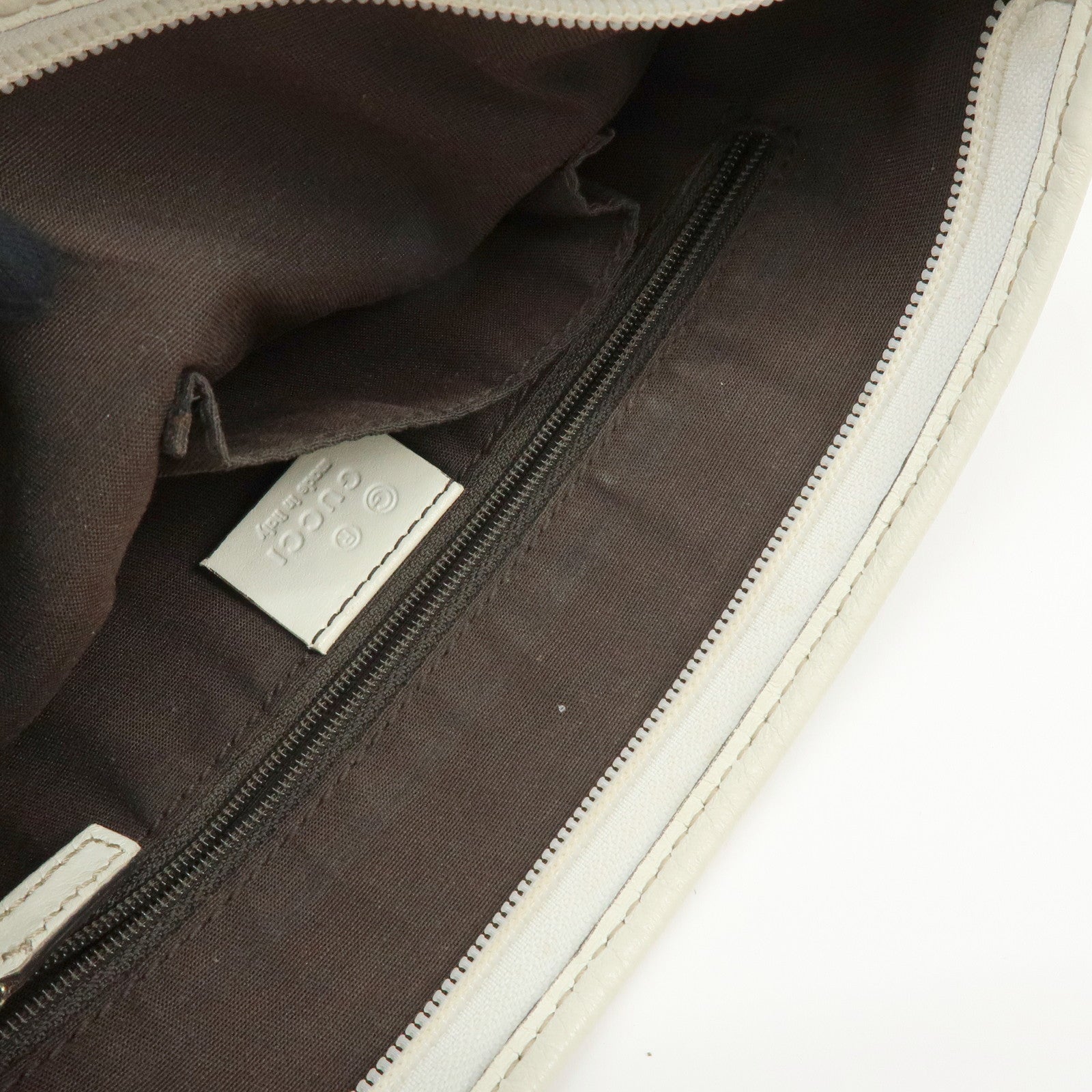 GUCCI GG Canvas Leather Shoulder Bag Light Purple White 257246