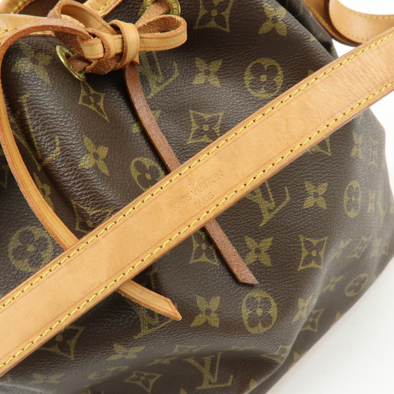 Louis Vuitton Monogram Petit Noe Shoulder Bag Brown M42226