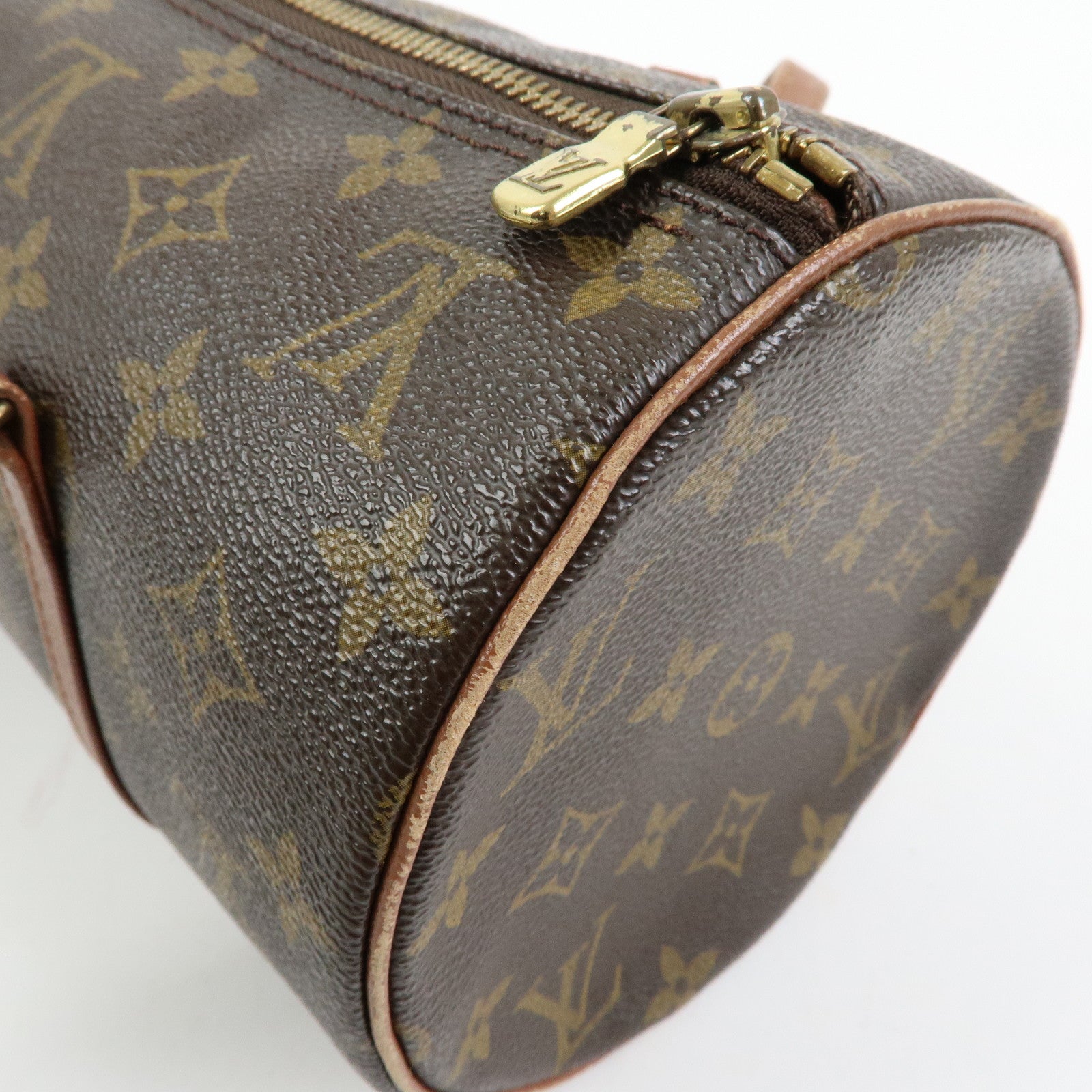 Louis Vuitton Monogram Papillon 30 Hand Bag Brown M51385