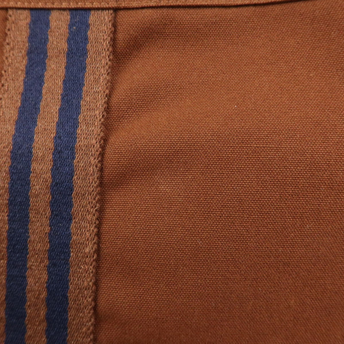 HERMES Fourre Tout Canvas Pouch Clutch Bag Maron Brown