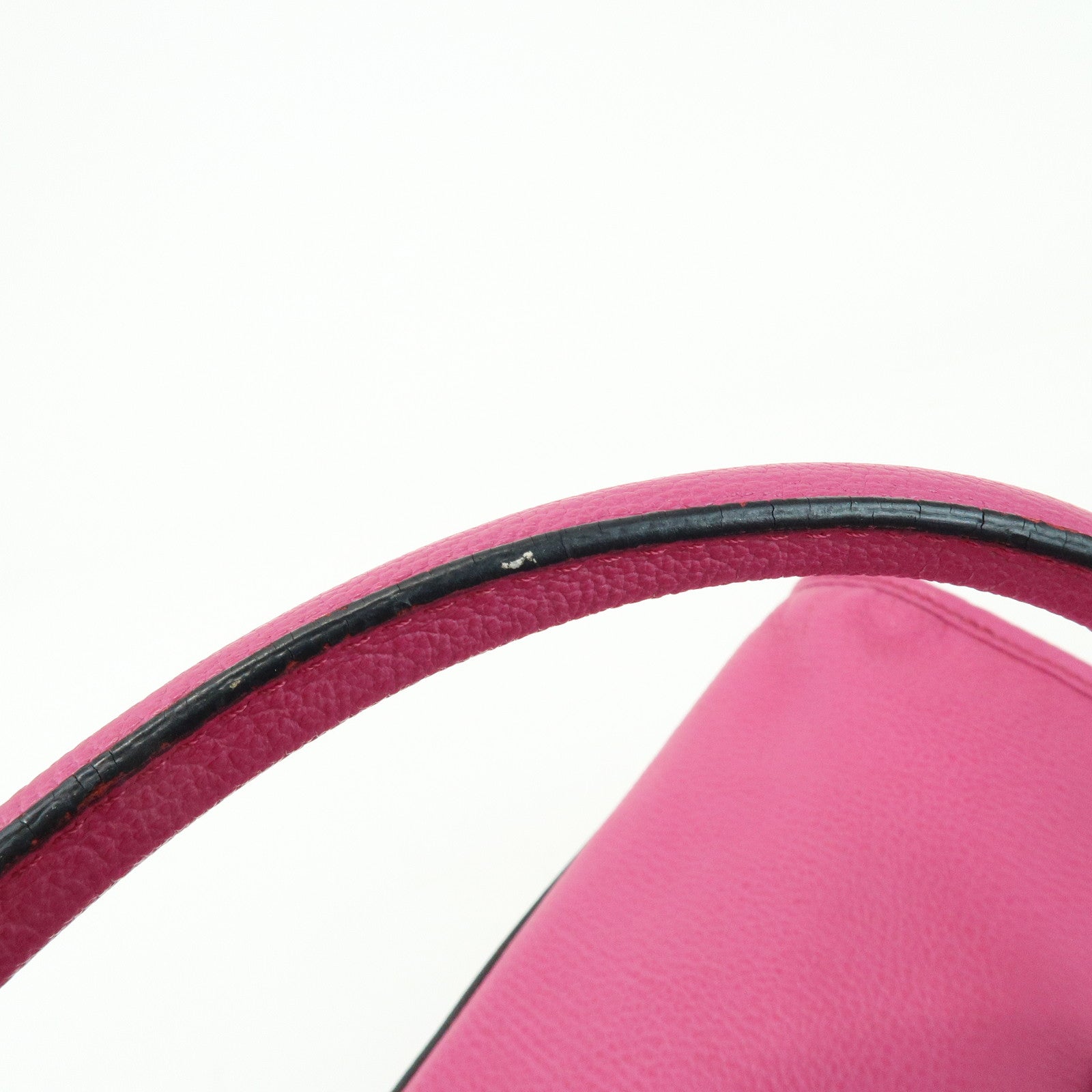 LOEWE Anagram Leather Hand Bag Shoulder Bag Mini Boston Bag Pink