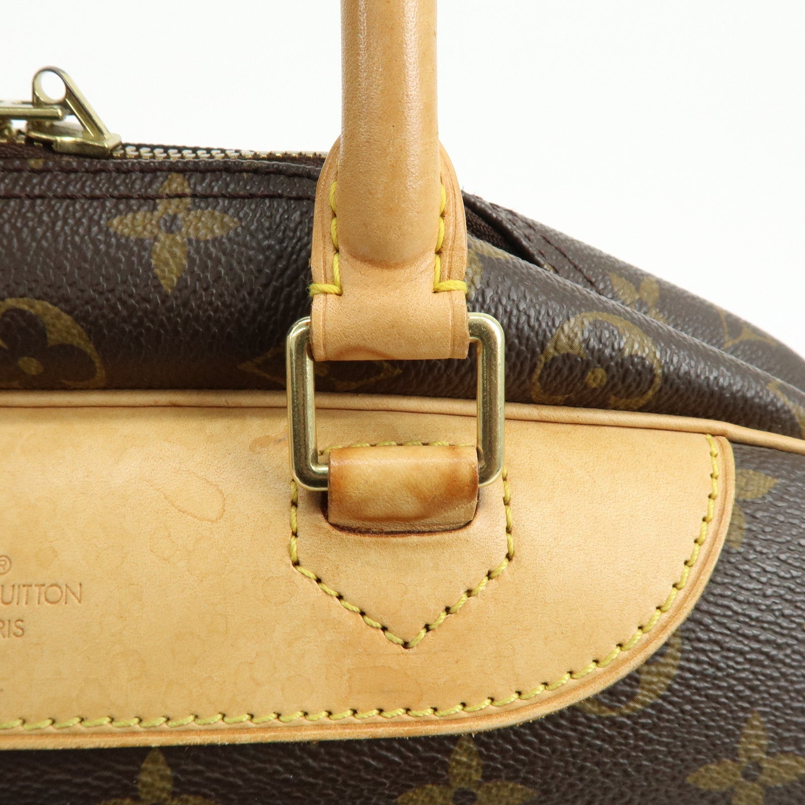 Louis Vuitton Monogram Deauville Canvas Hand Bag Brown M47270