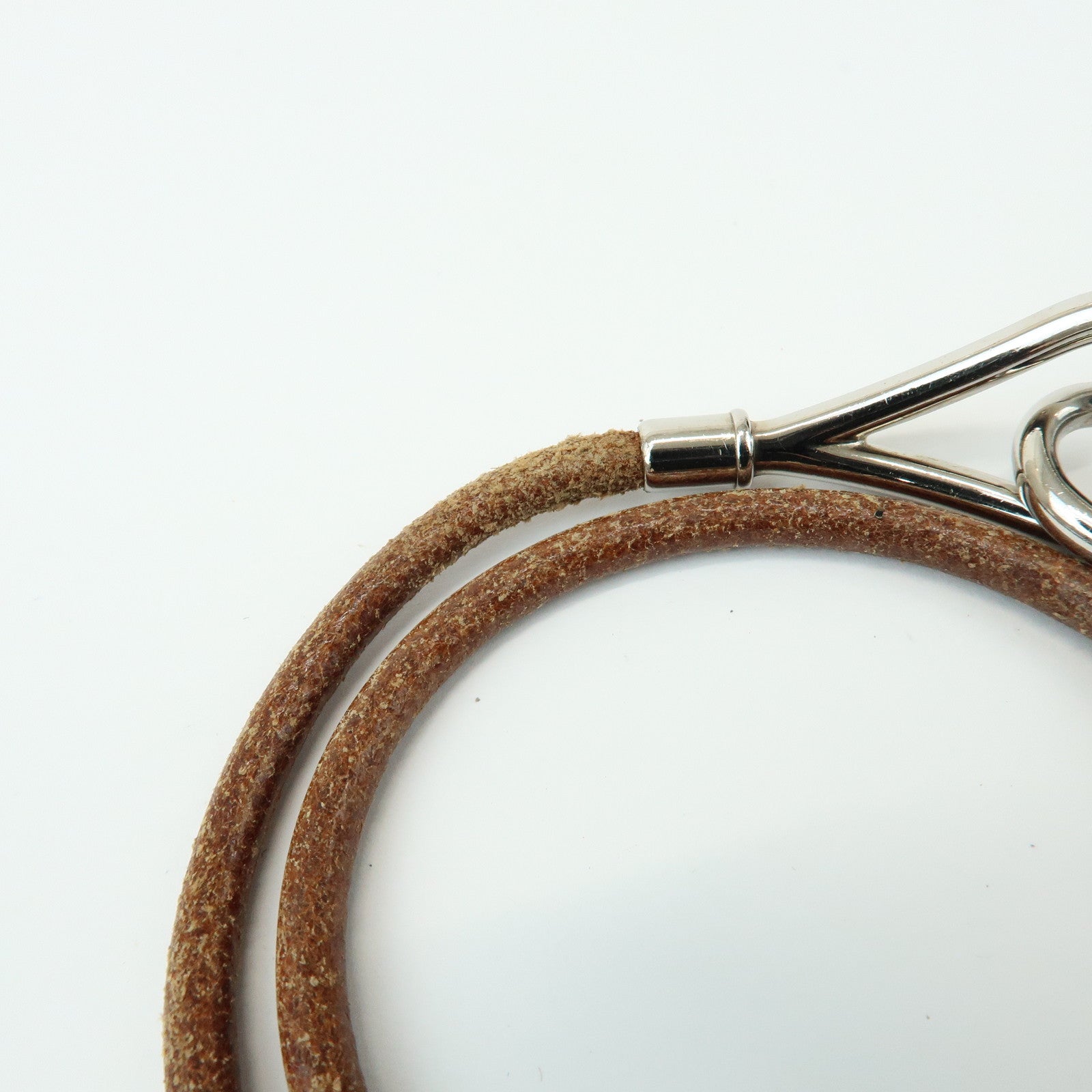 HERMES Set of 2 Jumbo Choker Jumbo Double Choker Leather Bracelet