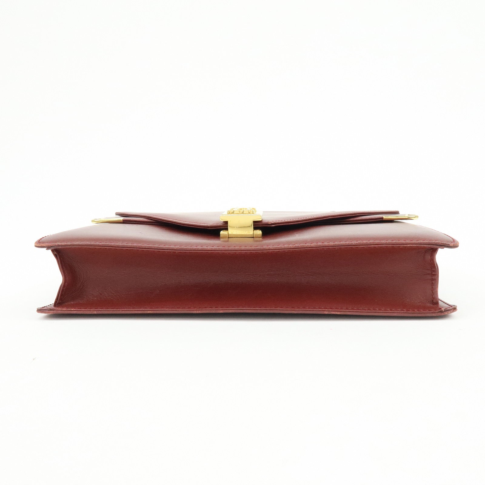 Cartier Must de Cartier Leather Double Flap Shoulder Bag Boudreaux
