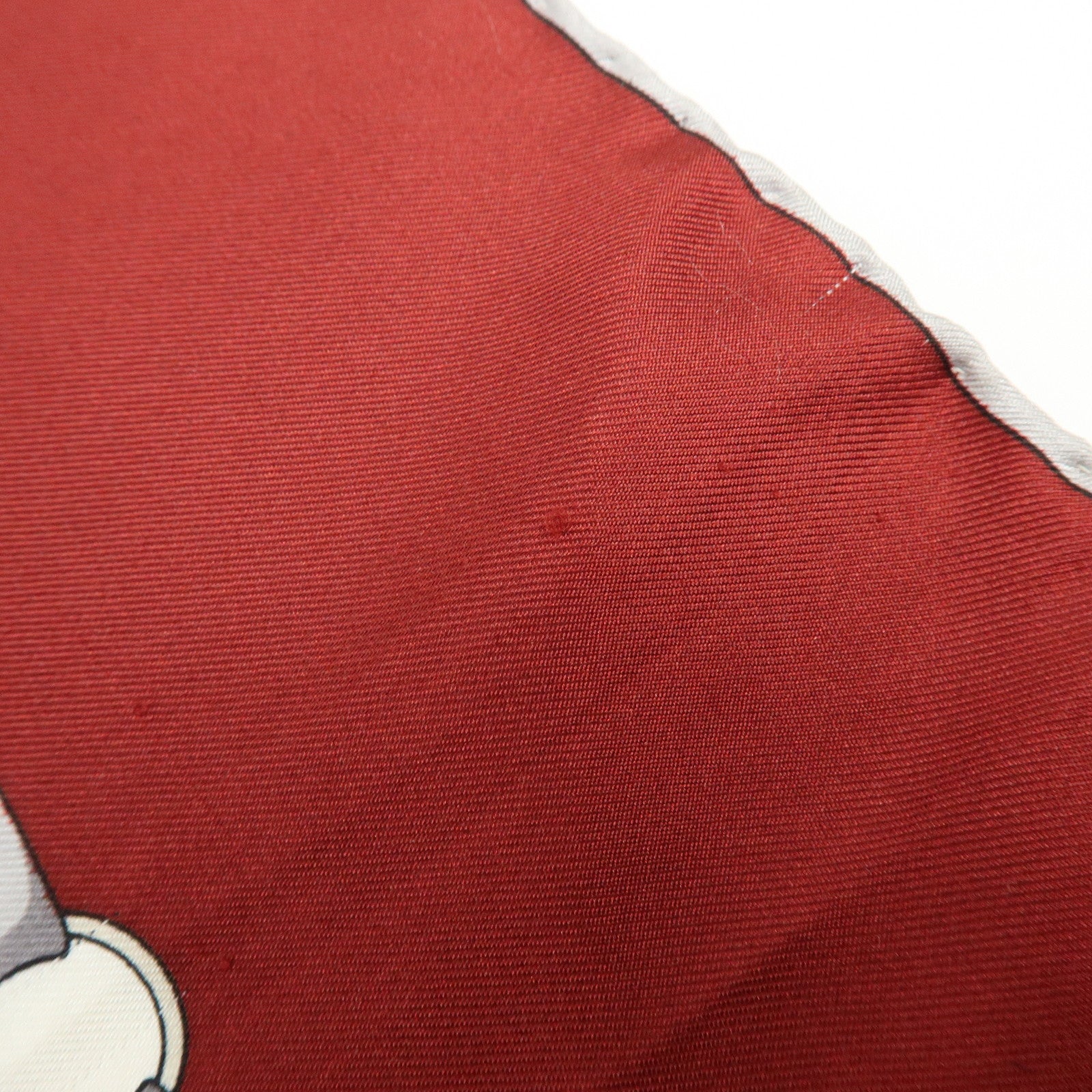 GUCCI Silk 100% Double G Horseshoe Scarf Bordeaux White Blue
