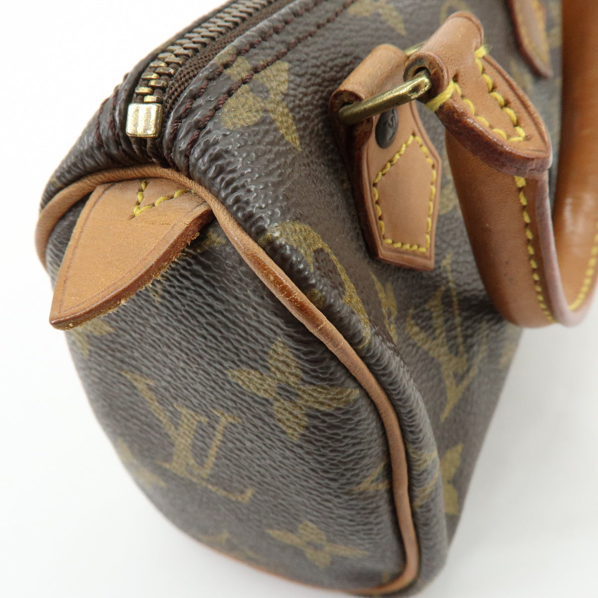 Louis Vuitton Monogram Mini Speedy Hand Bag Brown M41534