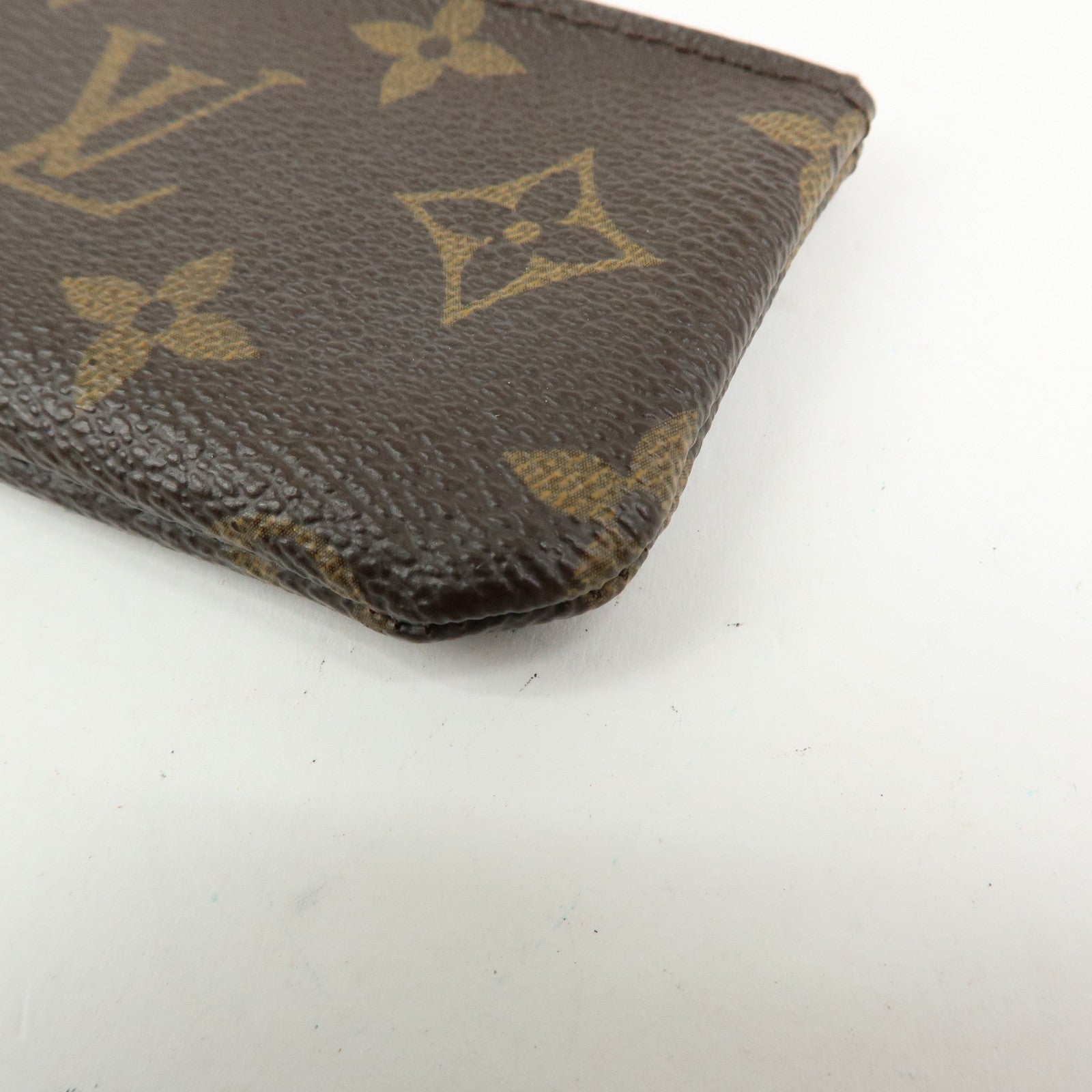 Louis Vuitton Monogram Pochette Cles Coin Case Key Case Brown M62650