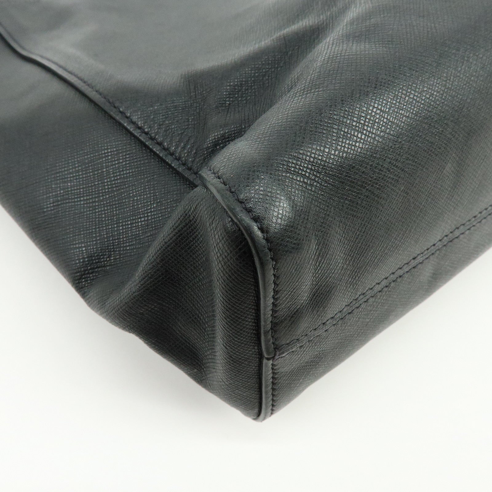 PRADA Triangle Logo Saffiano Leather 2Way Bag Shoulder Bag Black BN2666