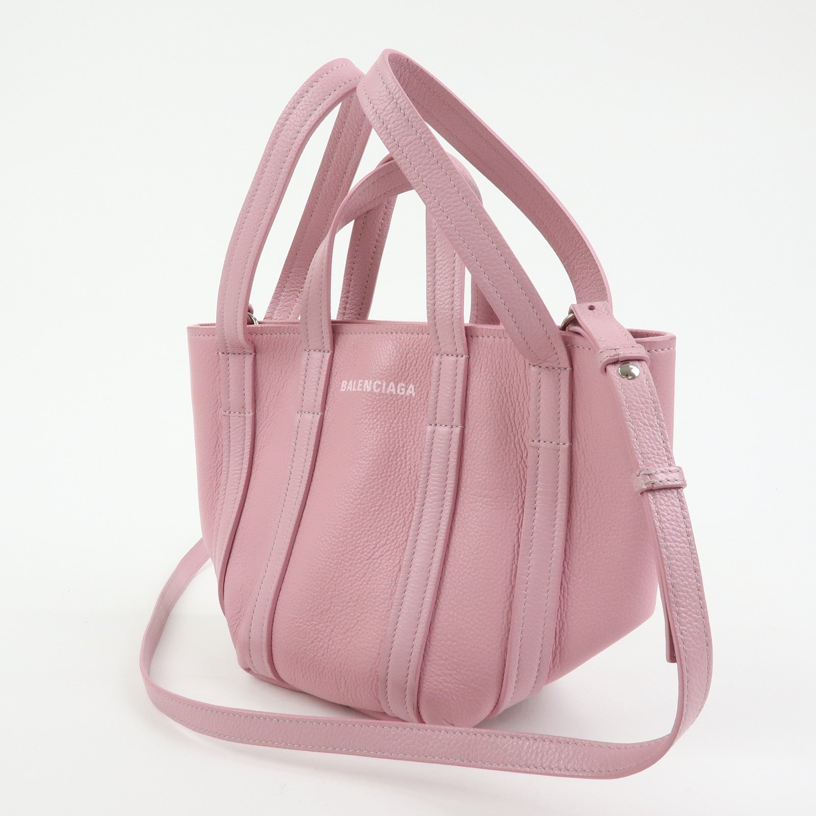 BALENCIAGA Leather EVERYDAY XS 2Way bag Hand Bag Shoulder Bag Pink