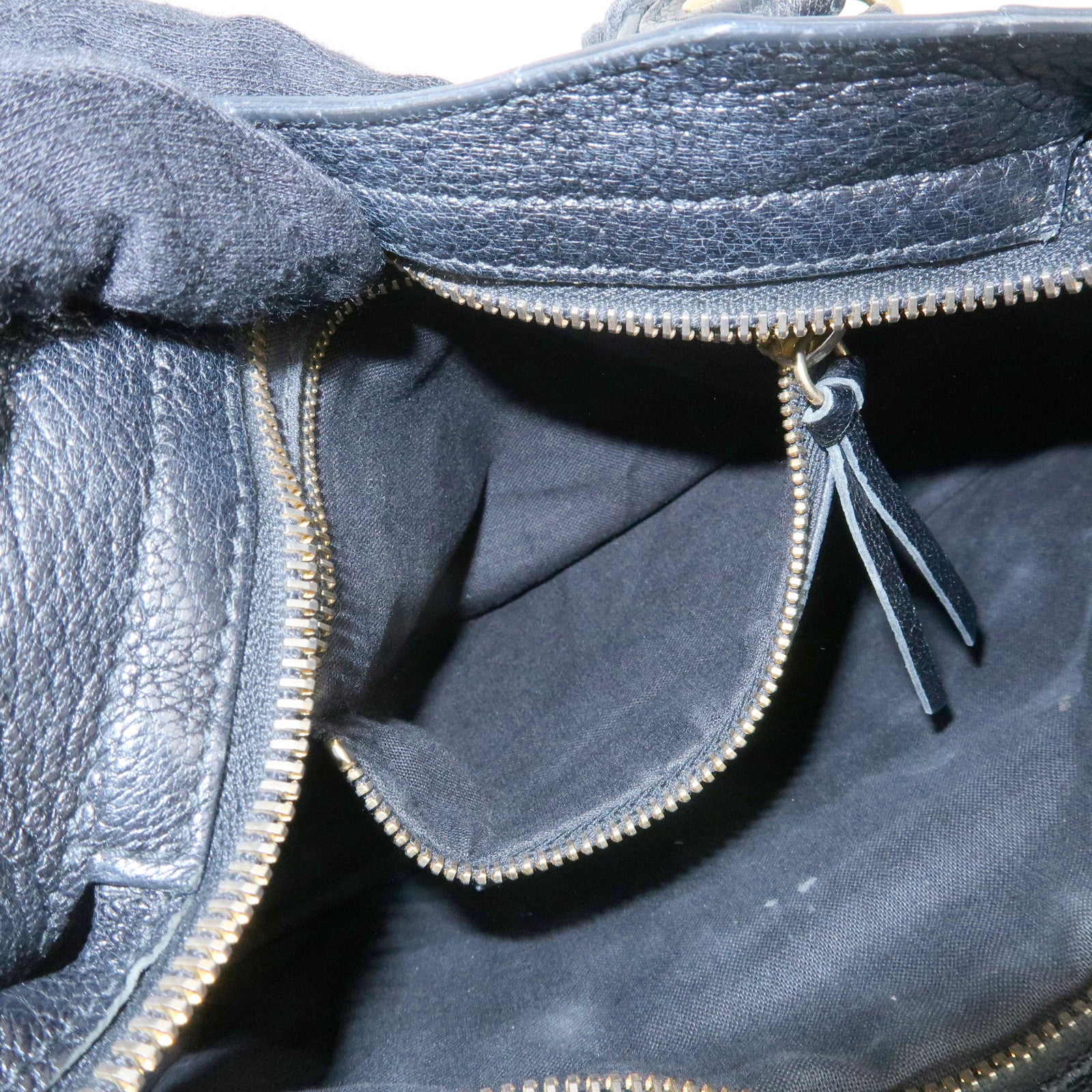 BALENCIAGA Classic Mini City Leather 2Way Bag Hand Bag Black 390160