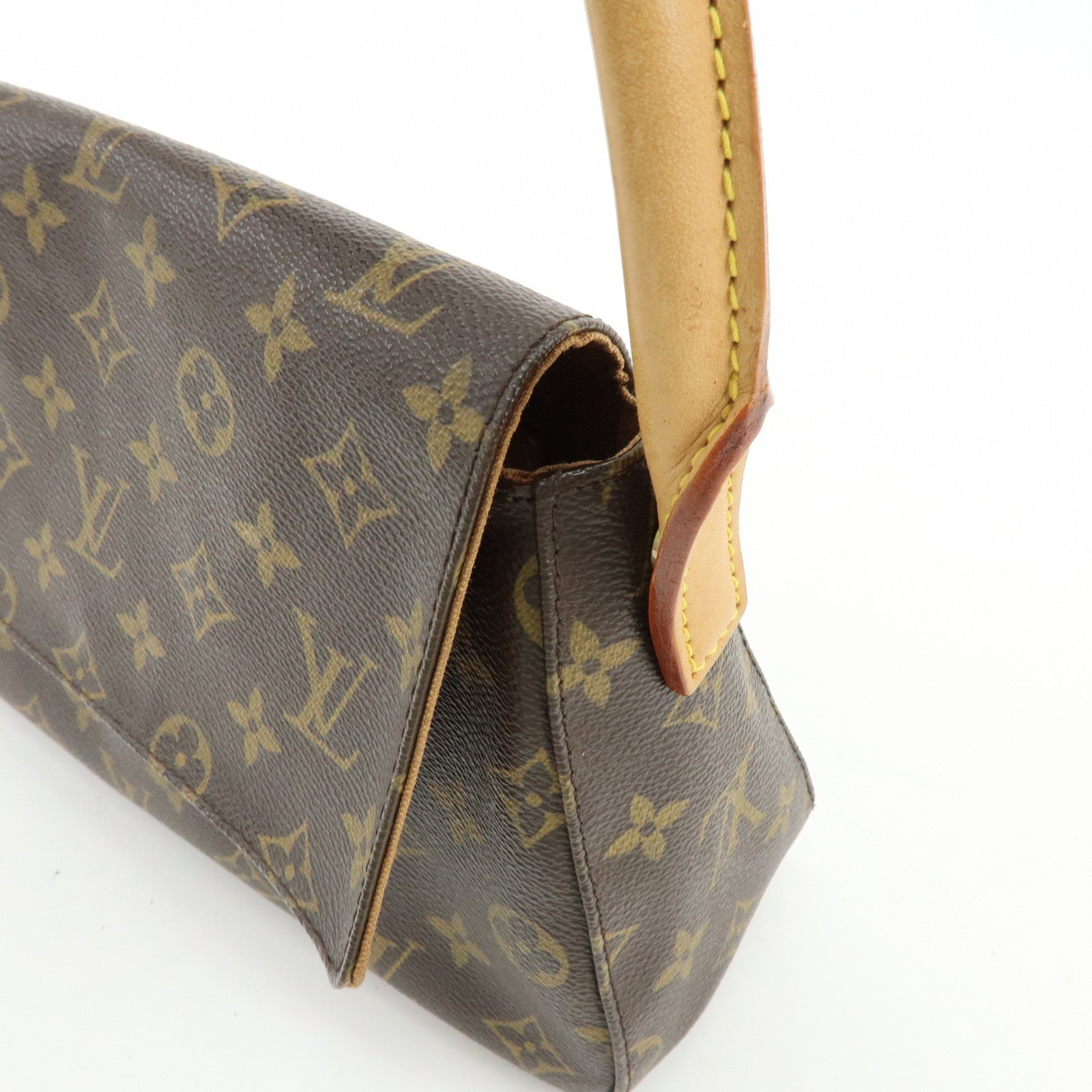 Louis Vuitton Monogram Mini Looping Shoulder Bag Hand Bag Brown M51147