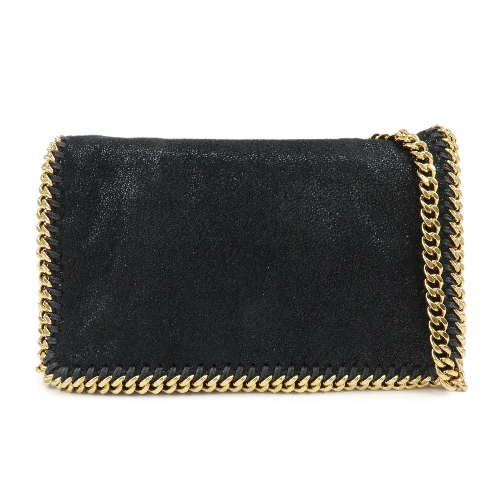 STELLA MCCARTNEY Falabella Faux Leather Shoulder Bag Black 495150