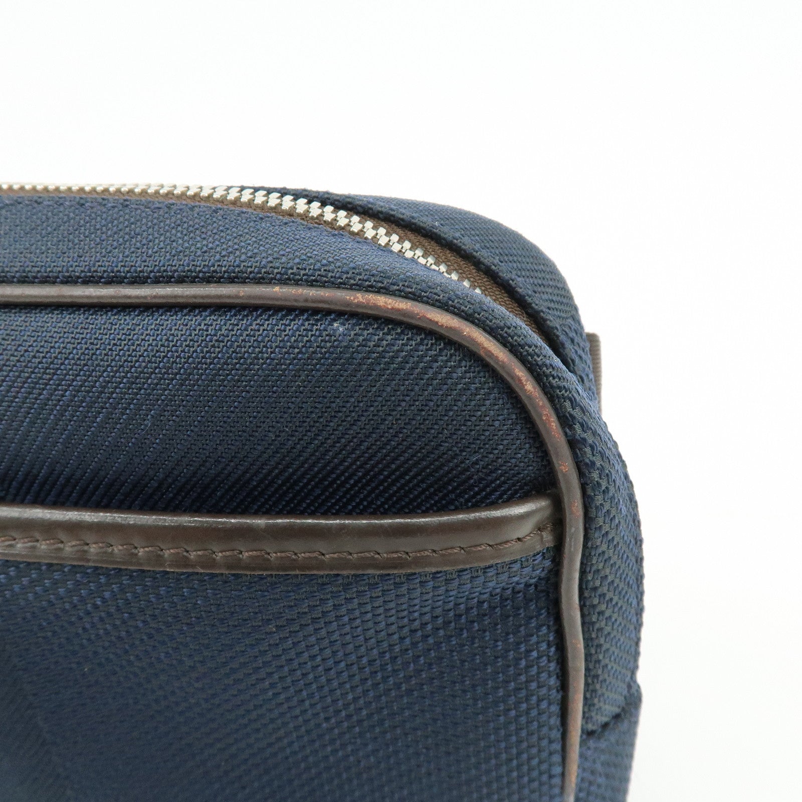 Louis Vuitton Damier Geant Canvas Leather Waist Body Bag Bleu Ocean