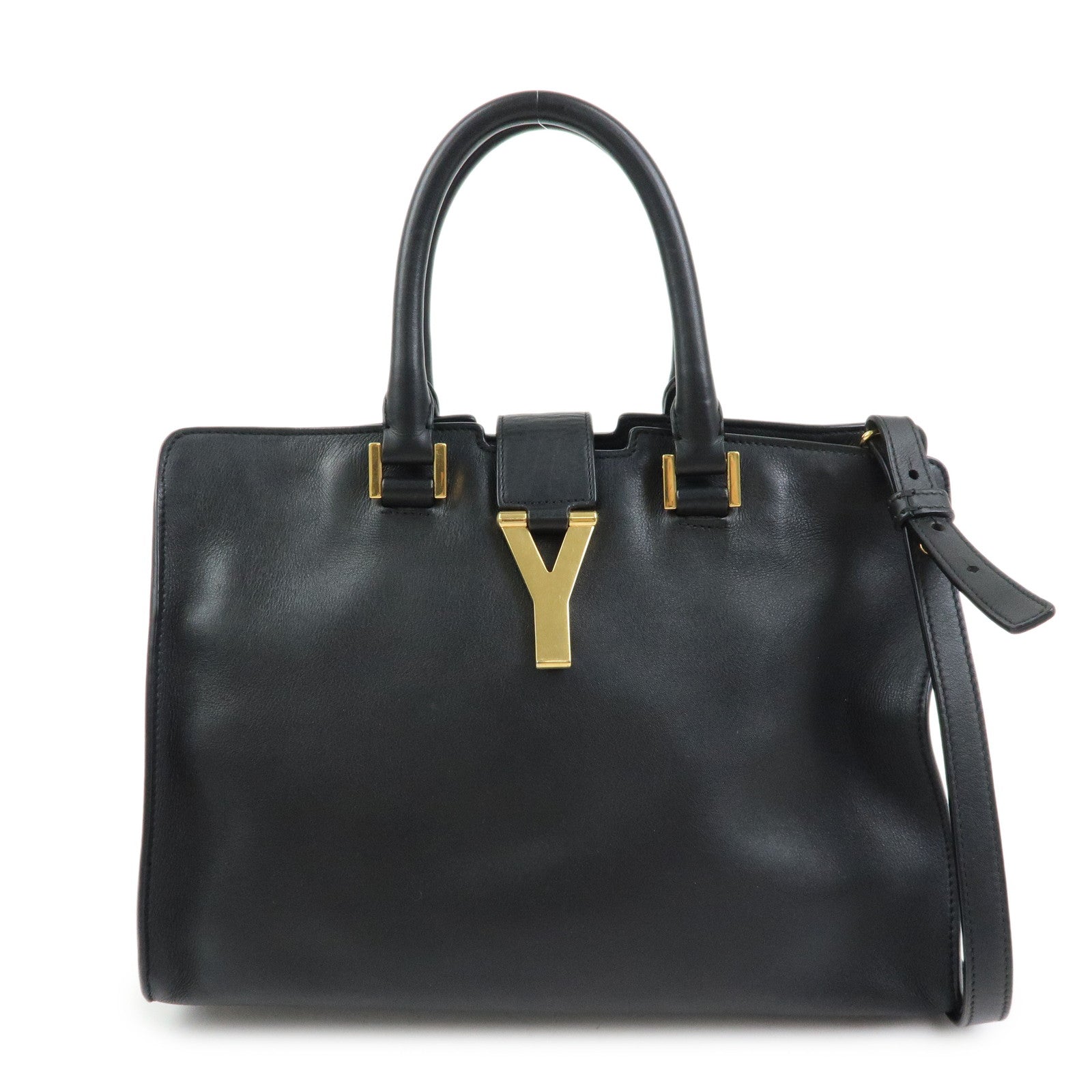 SAINT LAURENT PARIS Petit Cabas Y Line Leather 2WayBag Black 311210